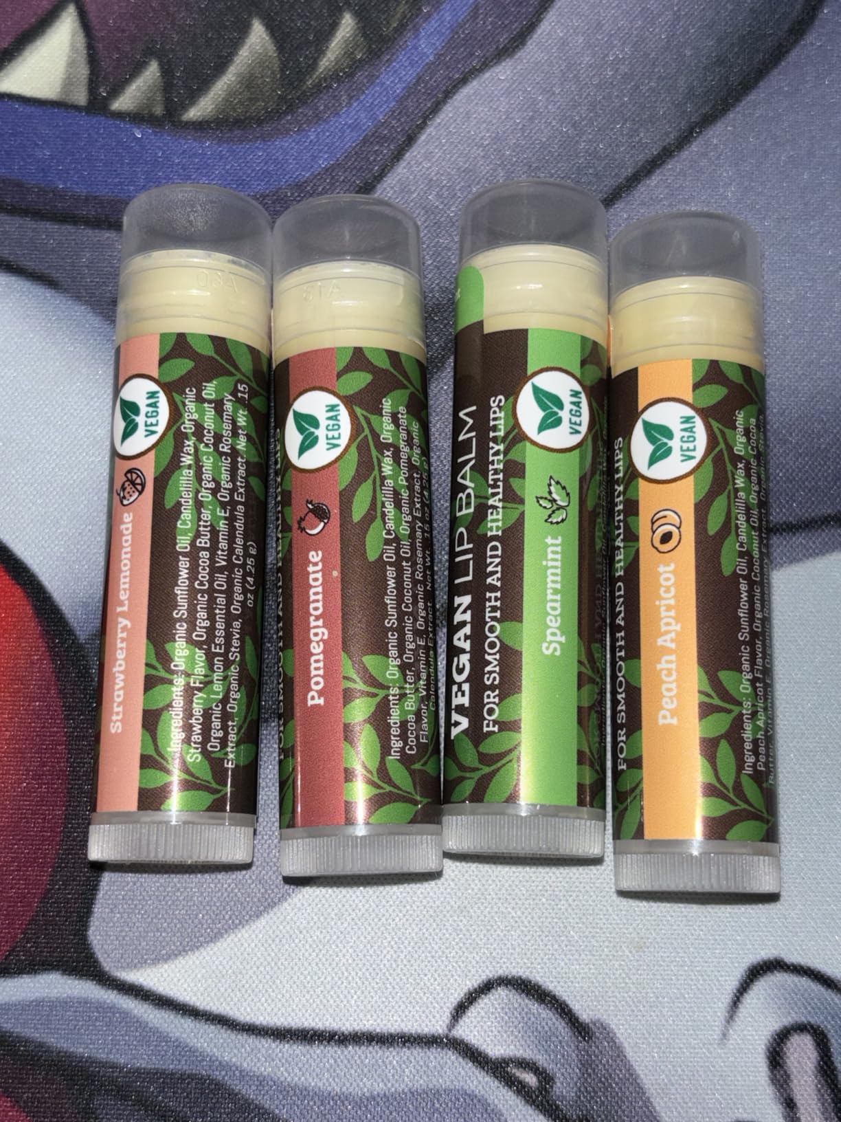 Earth's Daughter USDA Organic Lip Balm 6-Pack - Fruit Flavors, Beeswax, Coconut Oil, Vitamin E - Best Lip Repair Chapstick for Dry Cracked Lips customer photo 2