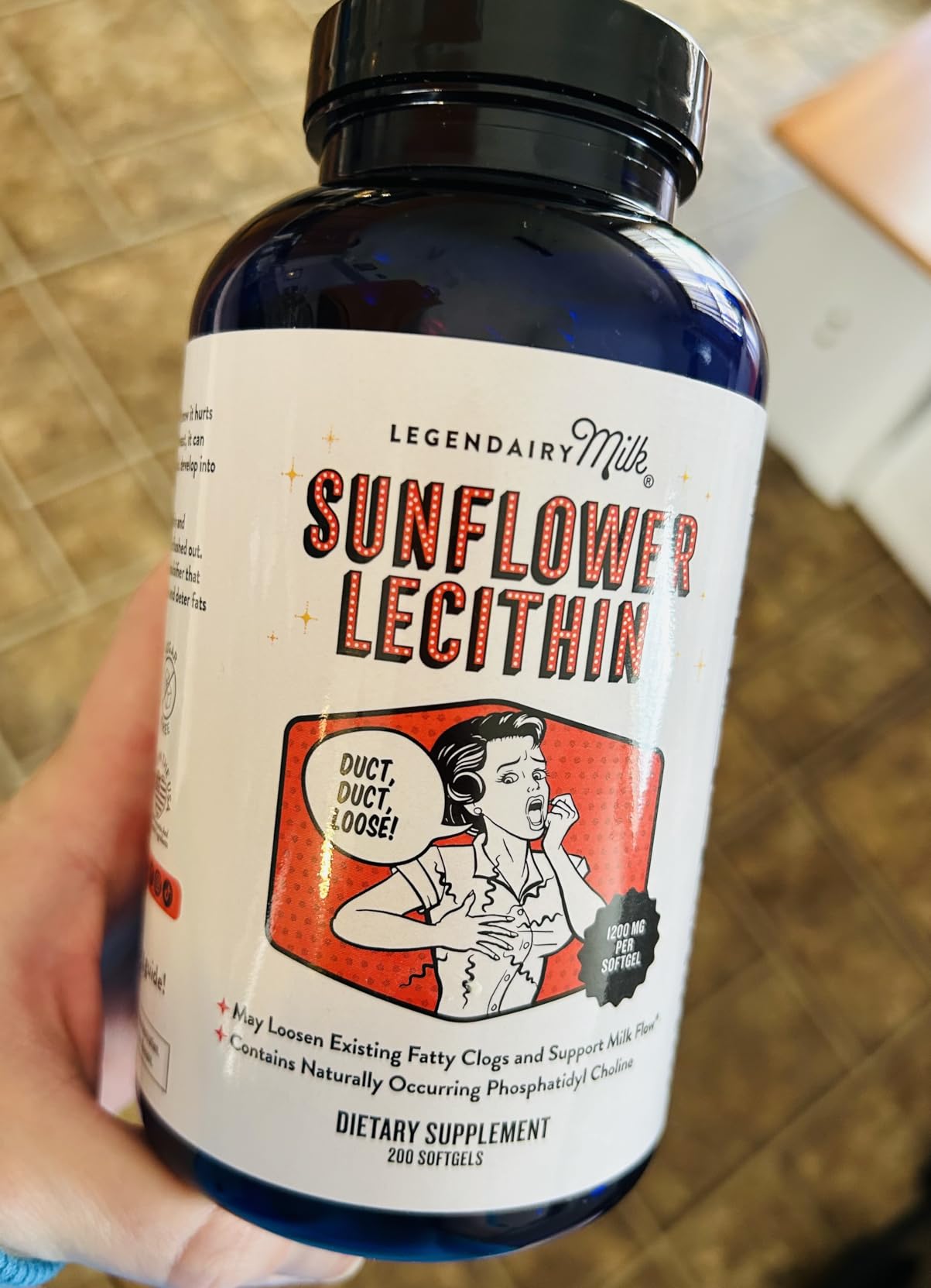 Legendairy Milk Sunflower Lecithin 1200mg, Lactation Support, Sunflower Lecithin Supplement for Clogged Milk Ducts, Made in USA, 200 Softgels customer photo 1