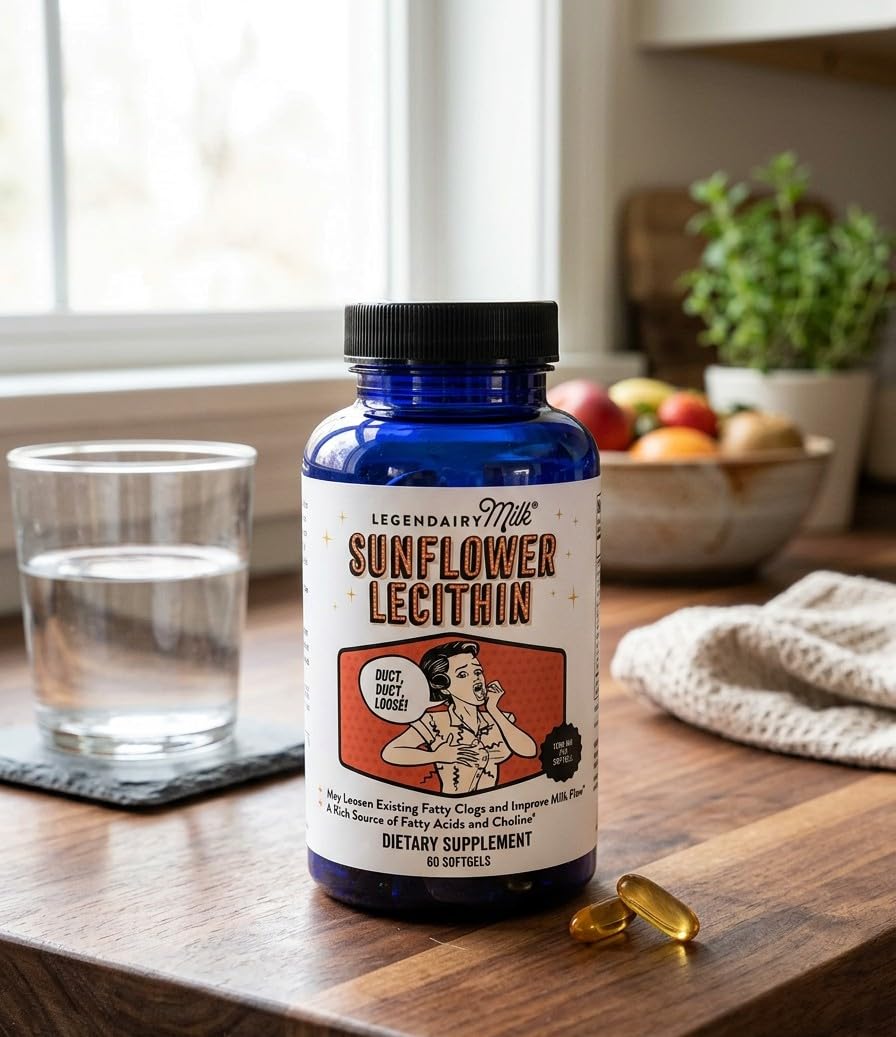 Legendairy Milk Sunflower Lecithin 1200mg, Lactation Support, Sunflower Lecithin Supplement for Clogged Milk Ducts, Made in USA, 200 Softgels customer photo 2