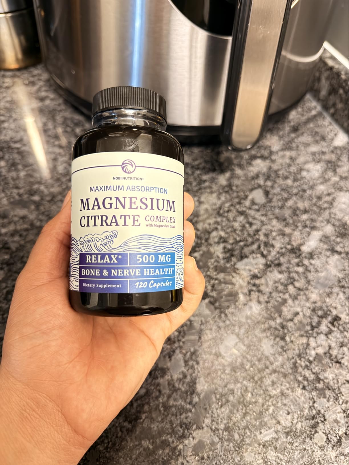 Magnesium Citrate Complex 500 MG for Constipation & Digestion Support | High Absorption Magnesium Supplement | Citrato de Magnesio | Calm & Relaxation | Non-GMO Soy-Free | 60 Mag Citrate Capsules customer photo 1