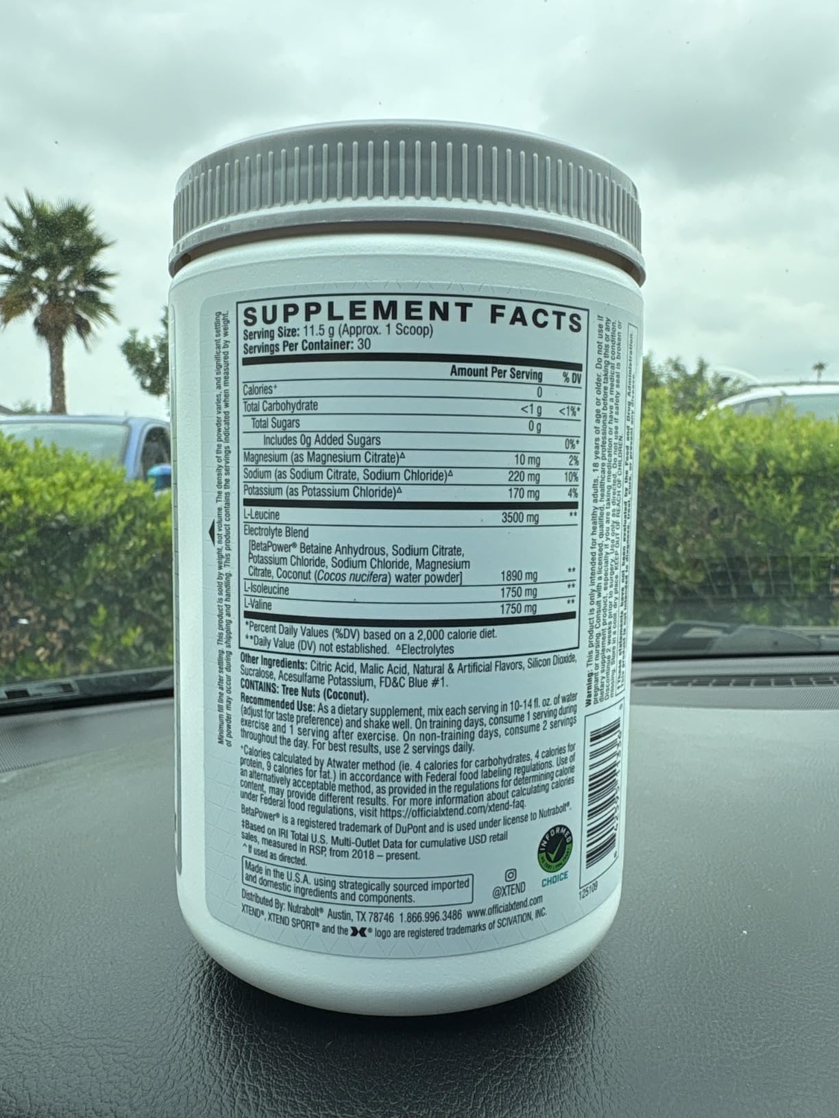 XTEND Sport BCAA Powder Blue Raspberry Ice - Electrolyte Powder for Recovery & Hydration with Amino Acids - 30 Servings customer photo 1