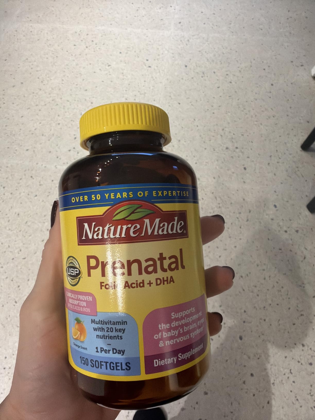 Nature Made Prenatal Vitamins for Women with Folic Acid + DHA, Prenatal Vitamin and Mineral Supplement for Daily Nutritional Support, 110 Softgels, 110 Day Supply customer photo 2