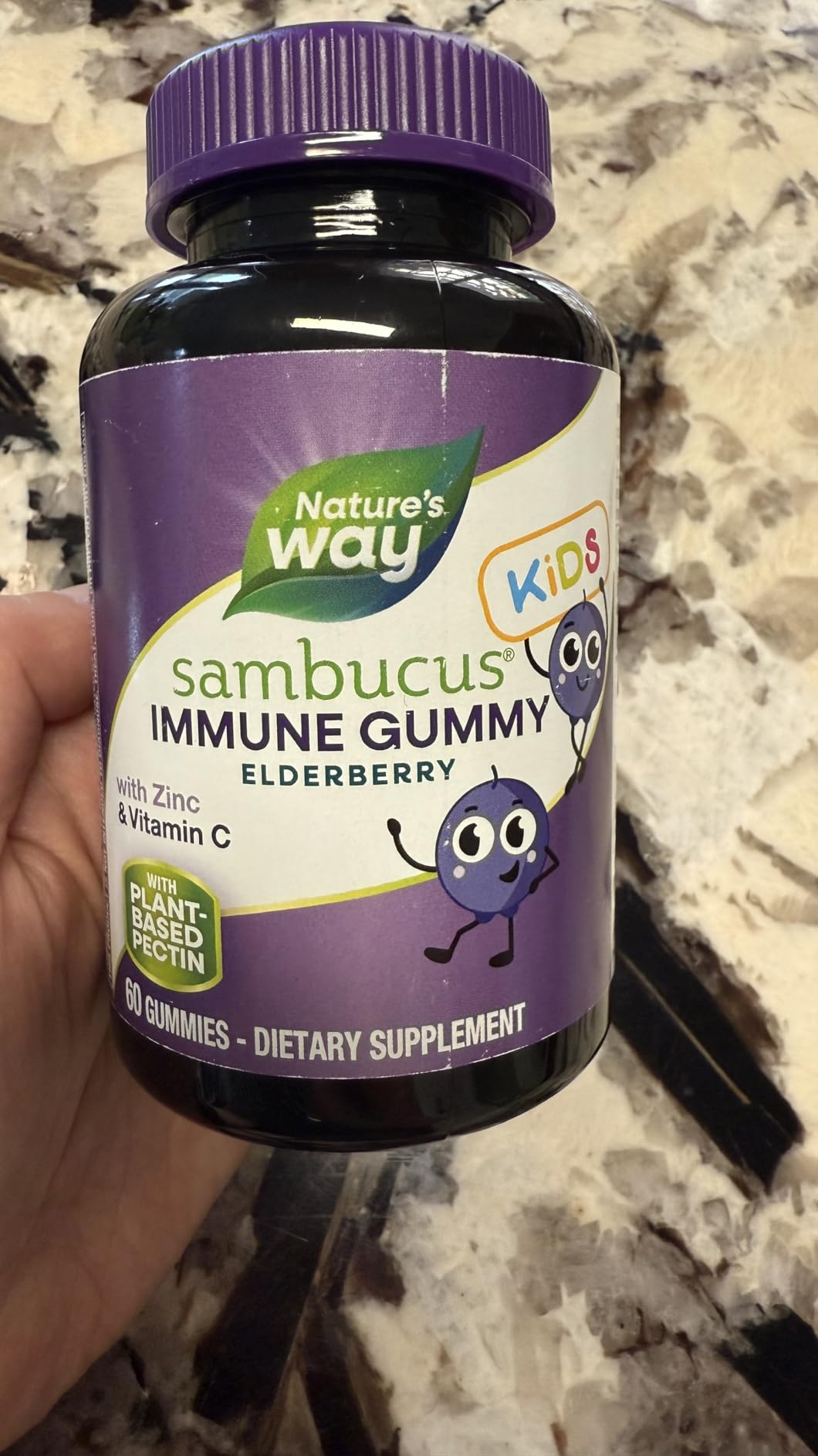 Nature's Way Sambucus Kids Elderberry Immune Gummies with Black Elderberry Extract, Daily Immune Support Gummy with Vitamin C and Zinc for Children Ages 2+*, 60 Gummies customer photo 2