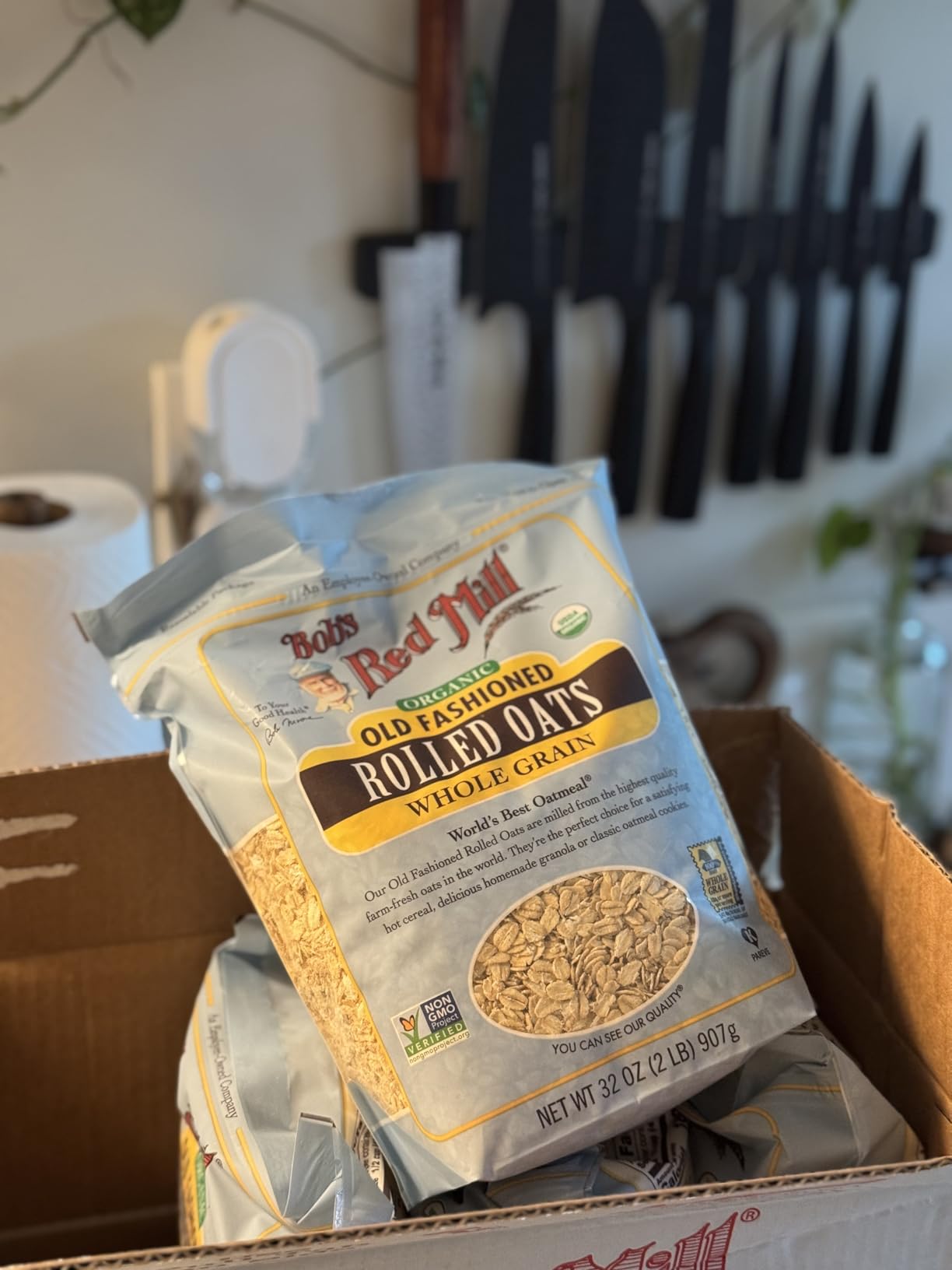 Bob's Red Mill Organic Old Fashioned Rolled Oats, 32oz (Pack of 1) - Organic, Non GMO, Whole Grain, Vegan, Kosher customer photo 1