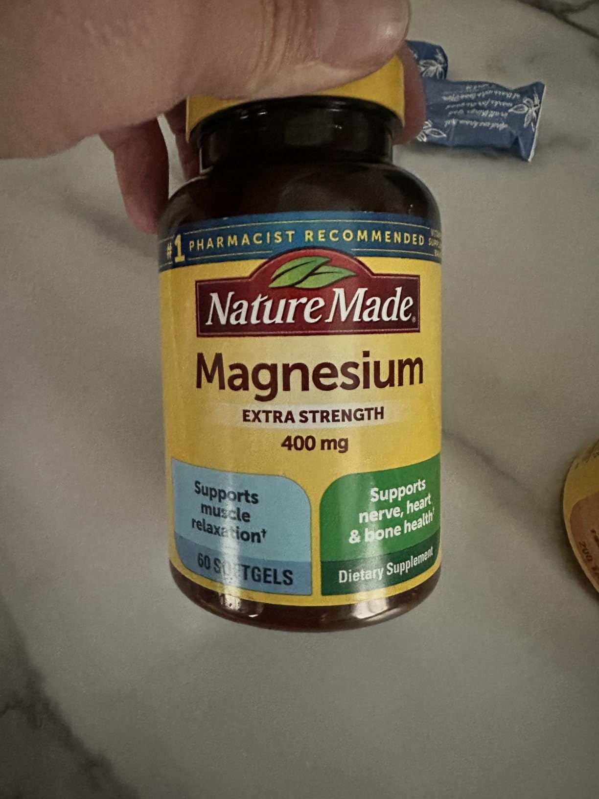 Nature Made Magnesium Oxide 400 mg Softgels, Extra Strength Magnesium Supplements for Men and Women, Support for Muscle, Nerve, Bone and Heart, 110 Day Supply customer photo 2