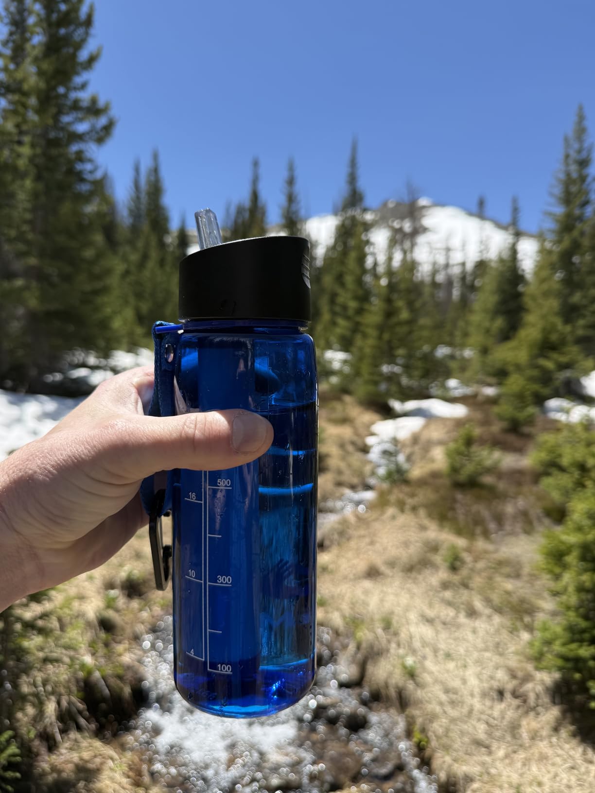 SurviMate 5-Stage 0.01μm Ultra-Filtration Filtered Water Bottle, BPA-Free Material, NSF/ANSI 42&372 Certified, Portable Water Filter Bottle for Survival, Camping, Hiking, and Emergency Use customer photo 1