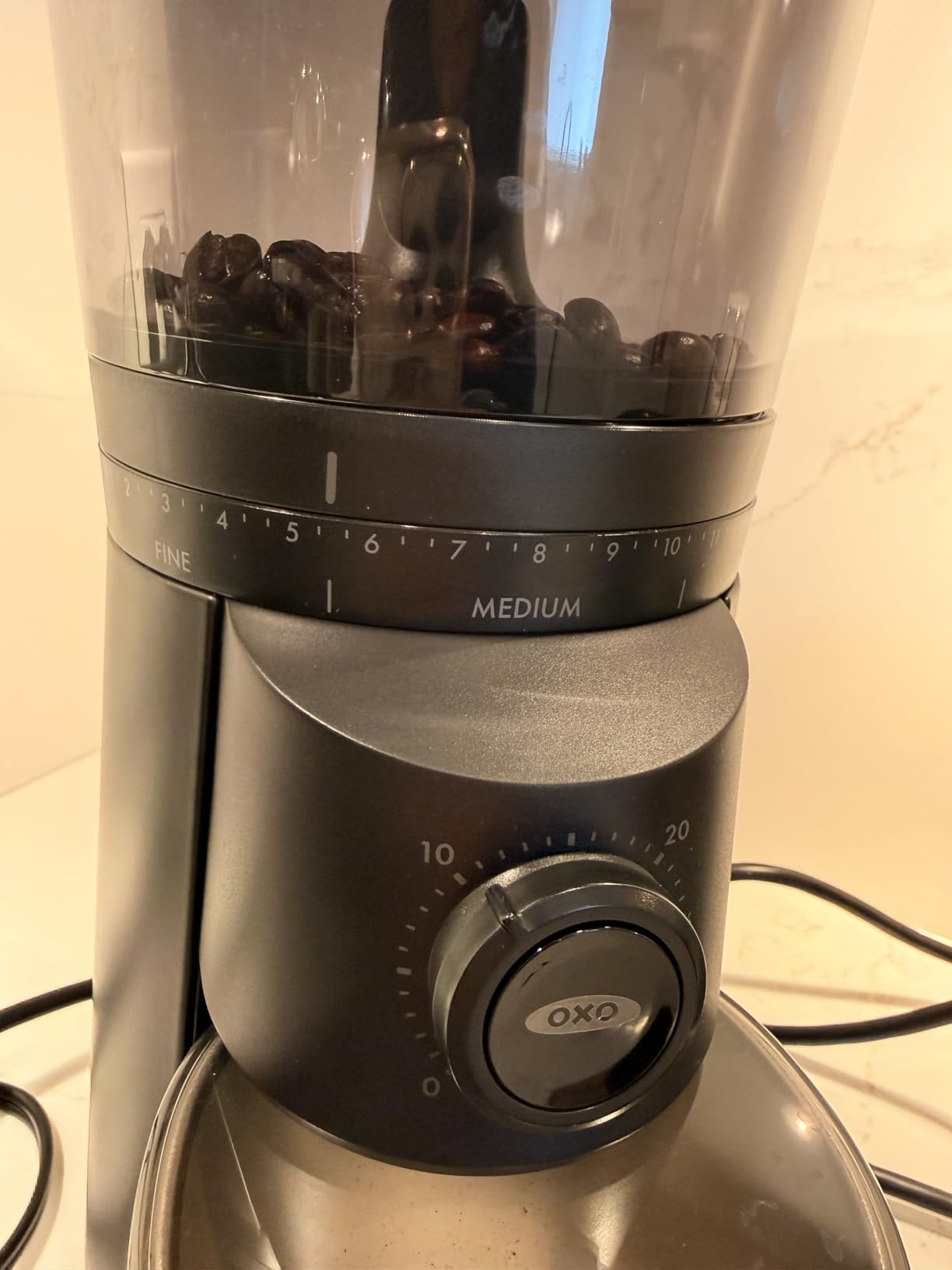 OXO Brew Conical Burr Electric Coffee Bean Grinder - 12 Oz, Silver | Stainless Steel Burrs, One-Touch Automatic, 43 Grind Settings For Drip Coffee, French Press, Cold Brew customer photo 2