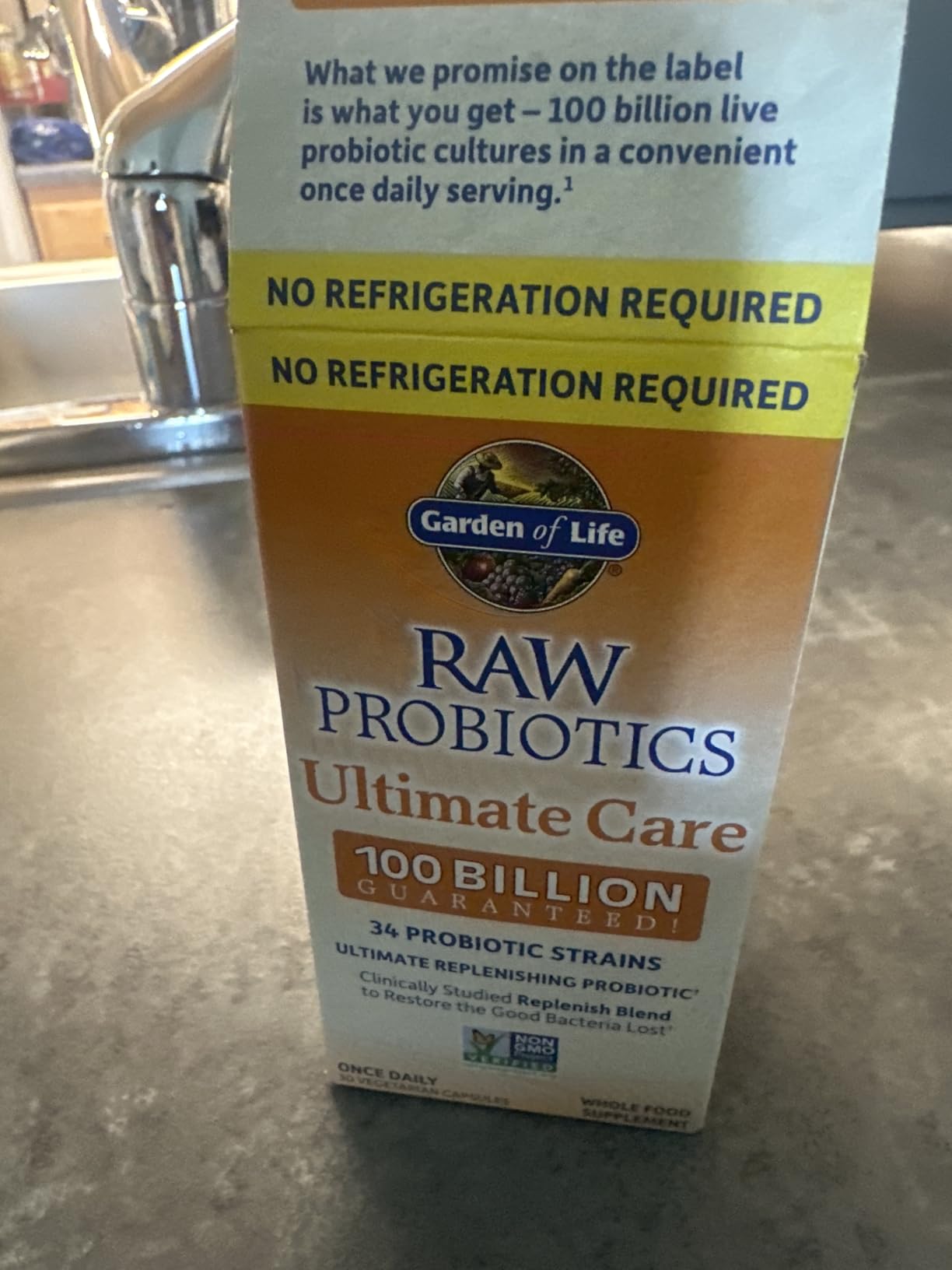 Garden of Life Raw Probiotics for Women and Men with Digestive Enzymes, 100 Billion CFU, Clinically Studied Strains, Shelf Stable, 30 Capsules customer photo 1