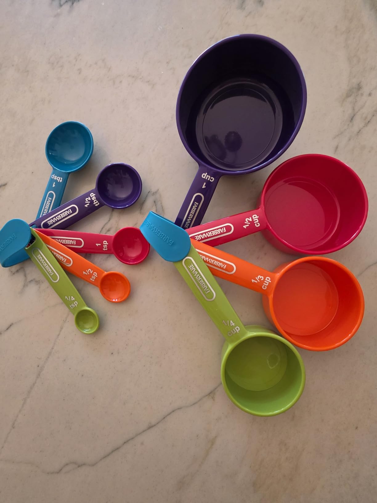 FARBERWARE 5-Piece Measuring Cup Set with Coffee Scoop, Durable Plastic Nesting Measuring Cups with Easy-Read Markings, BPA-Free, Dishwasher Safe customer photo 2