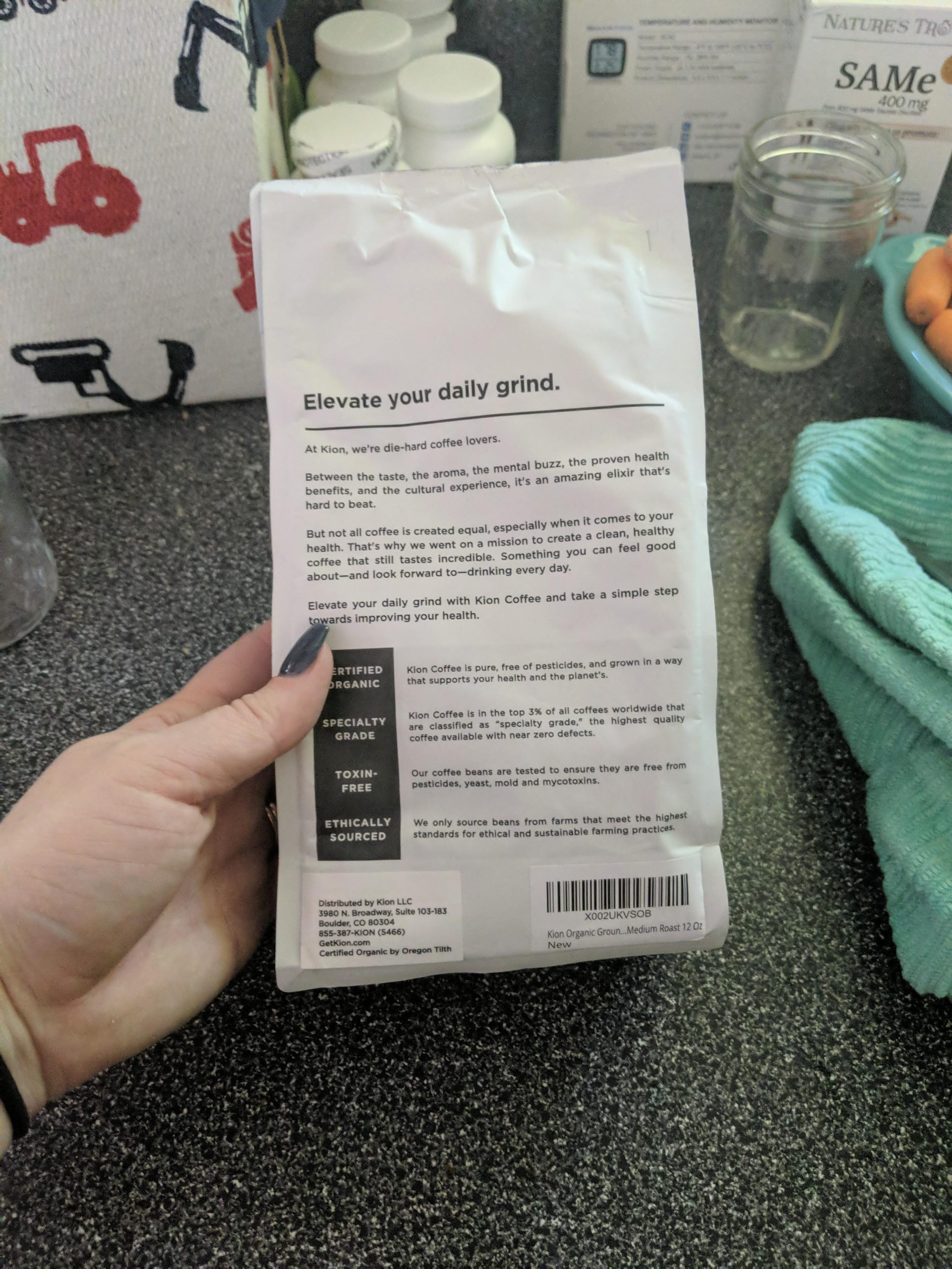 Kion Organic Ground Coffee, Tested for Toxins, Ethically Sourced, Rich, Bold, and Smooth, Medium Roast 12 Oz (1 Pack) customer photo 2