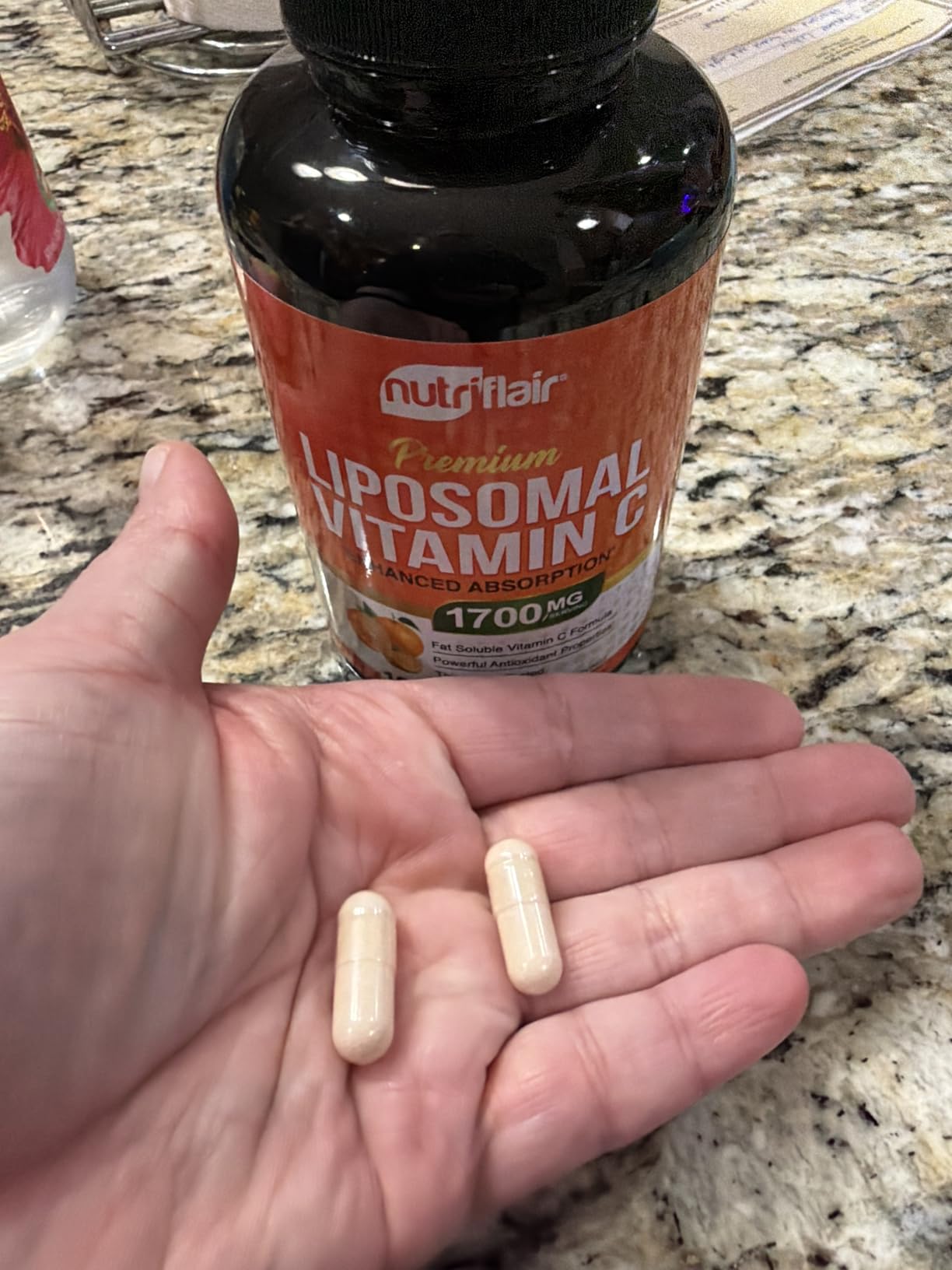 NutriFlair Liposomal Vitamin C 1700mg, 180 Capsules - High Absorption, Fat Soluble VIT C, Immune System Support & Collagen Booster customer photo 2