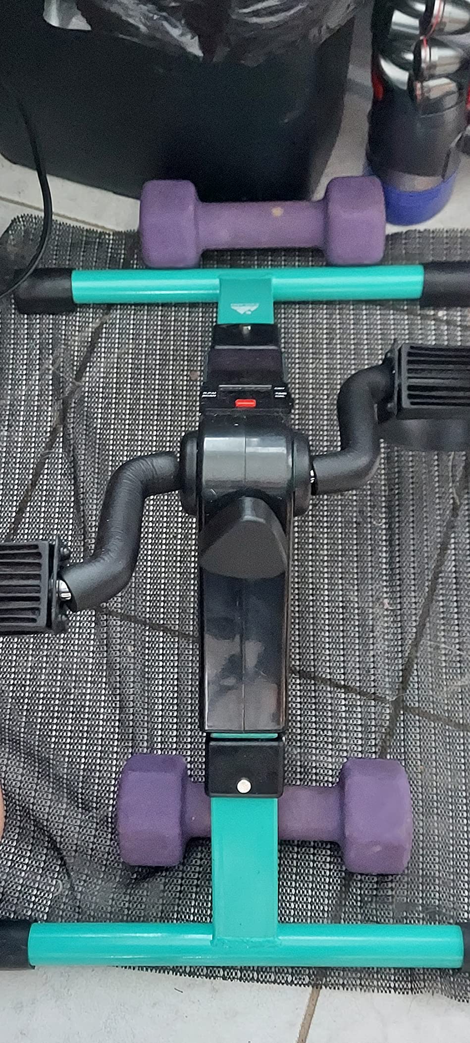 Folding Pedal Exerciser, Mini Under Desk Bike - Portable Foot Hand Cycle Peddler Machine Bicycle Exerciser for Arm Leg While Sitting customer photo 1
