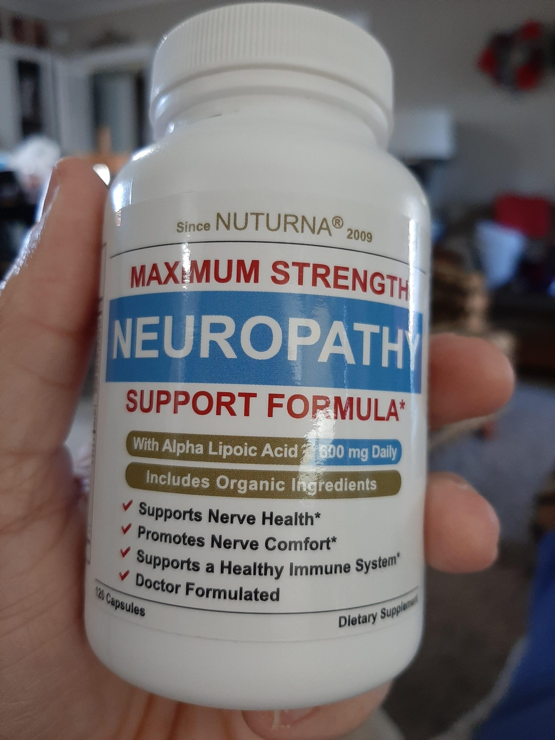 Nuturna Neuroturna Support Supplement with 600 mg Pure Alpha Lipoic Acid - Advanced ALA Formula for Feet Hands Fingers Legs - Ultra Potent 18 in 1 Natural Vitamins - 120 Capsules customer photo 2