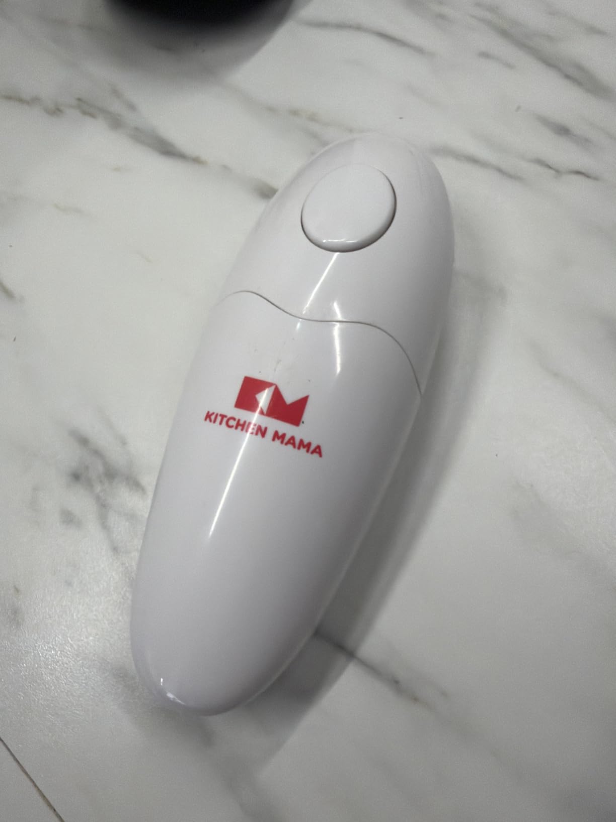 Kitchen Mama Auto Electric Can Opener: Open Your Cans with A Simple Press of Button - Automatic, Hands Free, Smooth Edge, Battery Operated, YES YOU CAN (Red) customer photo 1