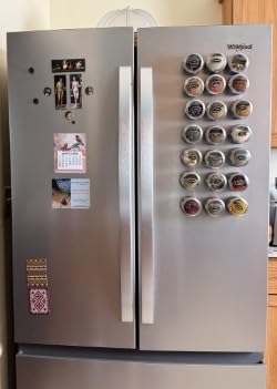 12 Powerful Magnetic Spice Tins- Stainless Steel Spice Storage Containers, Kitchen Spice Jars with Clear Lid with Sift & Pour, Rack Magnetic on Fridge, 120 Spice Labels customer photo 1