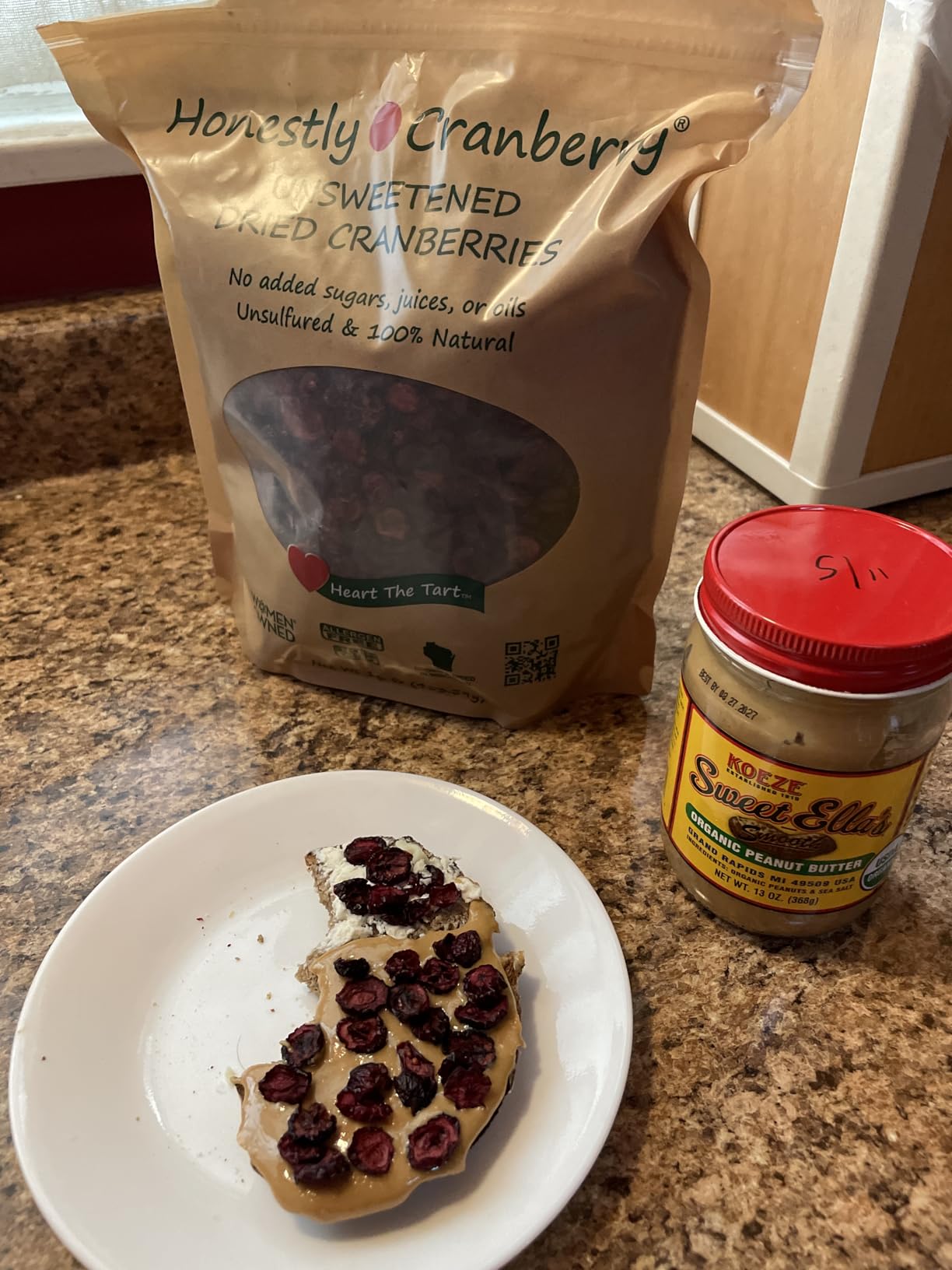 Honestly Cranberry - Unsweetened Dried Cranberries - No Added Sugars, Juices, or Oils - Non-GMO - Wisconsin Grown (3 oz) customer photo 1