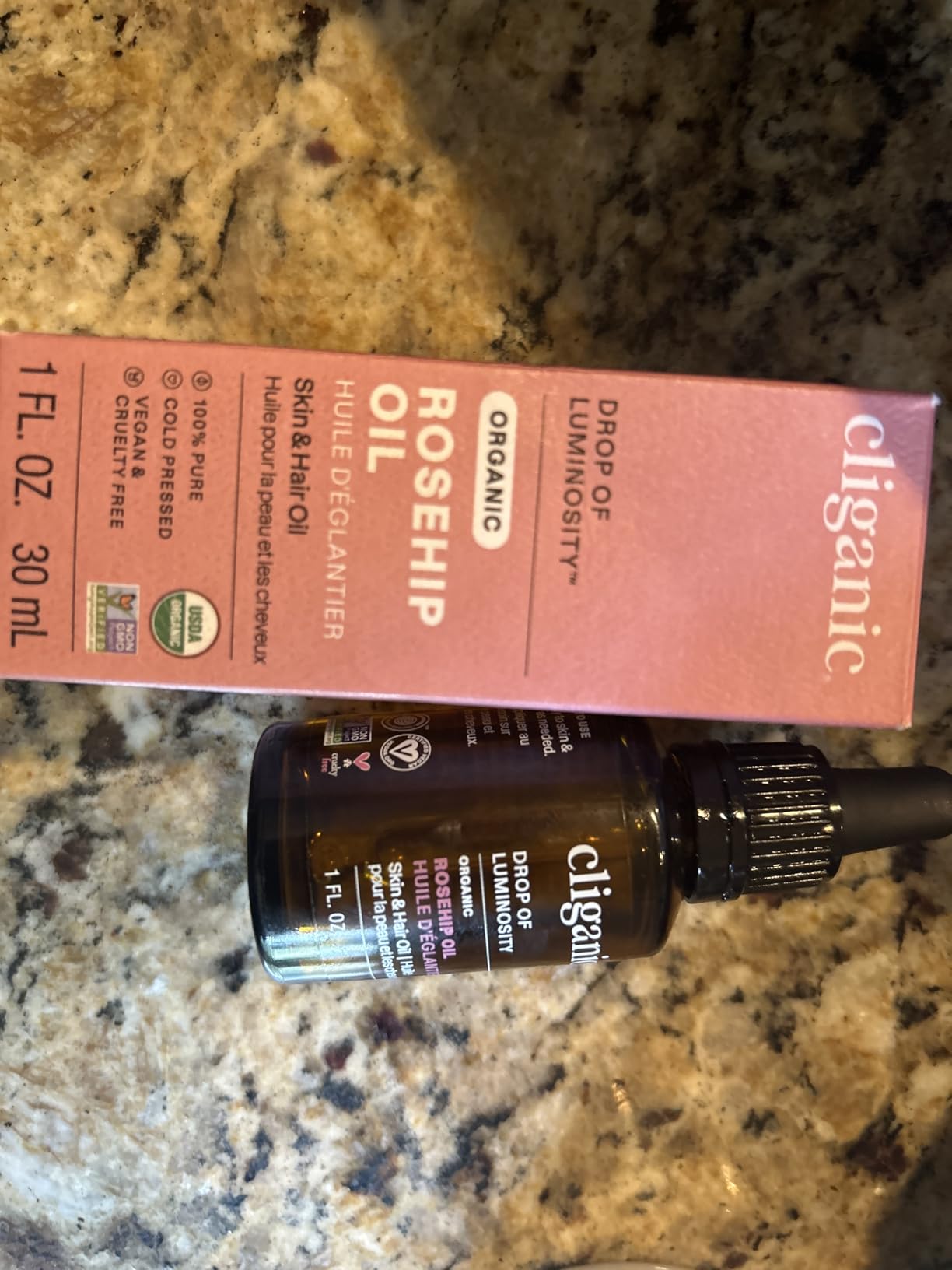 Cliganic Organic Rosehip Seed Oil for Face, 100% Pure | Natural Cold Pressed Unrefined Non-GMO | Carrier Oil for Skin, Hair & Nails customer photo 2