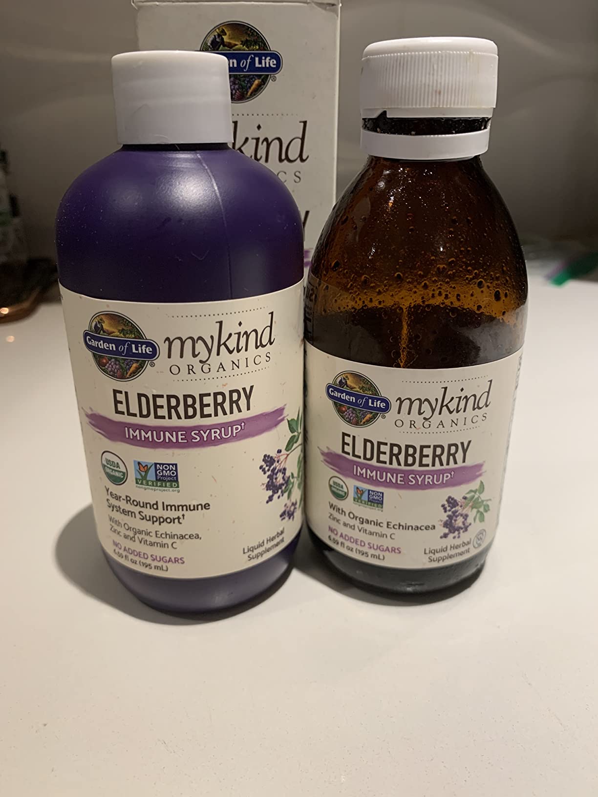 Garden of Life Organics Plant Based Elderberry Immune Syrup 6.59 floz (195 mL) for Kids & Adults - Sambucus, Echinacea, Zinc & Vitamin C, 0g Sugar, Organic Vegan Gluten Free Herbal Supplement customer photo 2