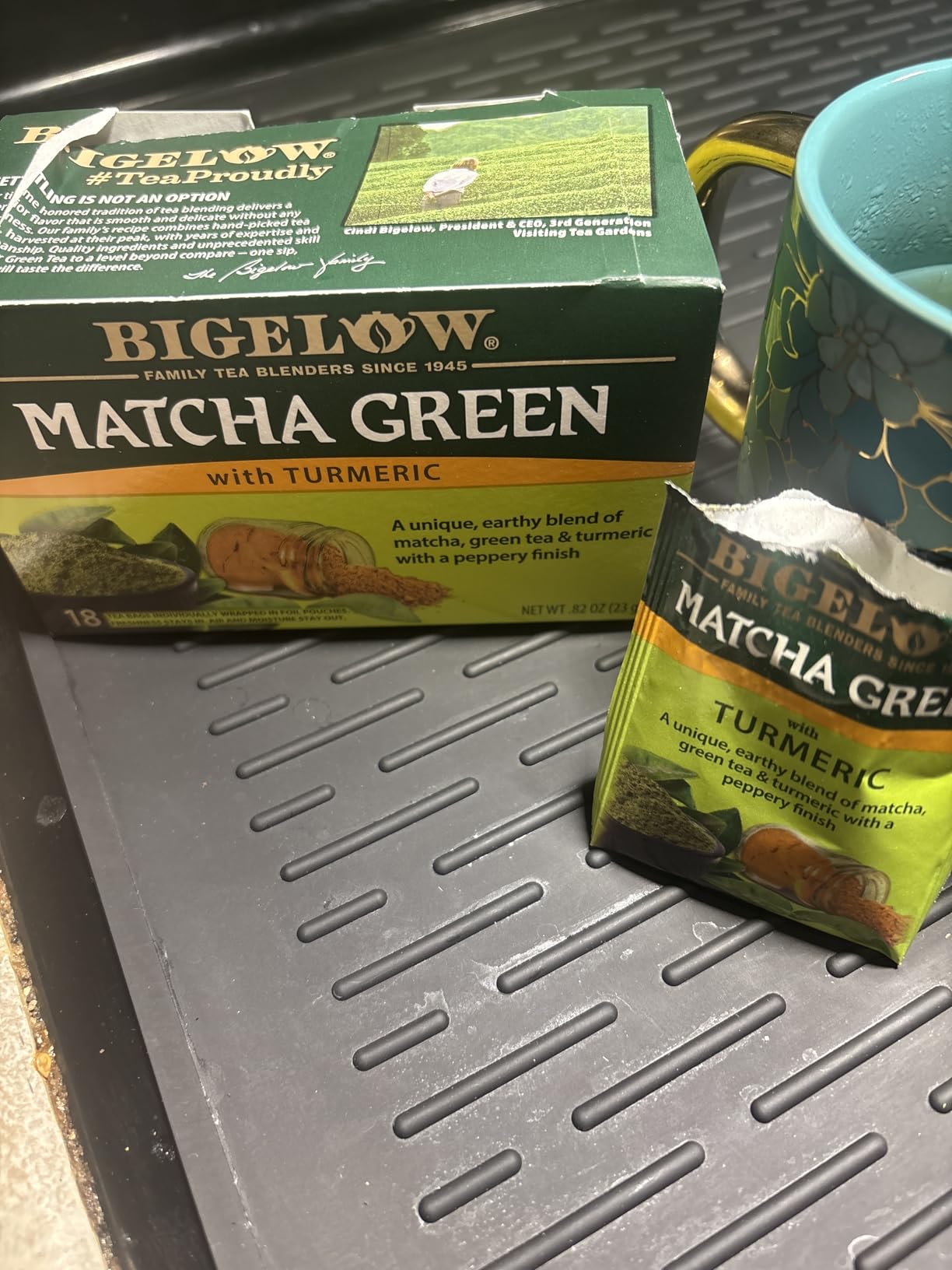 Bigelow Tea Matcha Green Tea with Turmeric, Caffeinated Tea with Turmeric, 18 Count Box (Pack of 6), 108 Total Tea Bags customer photo 1