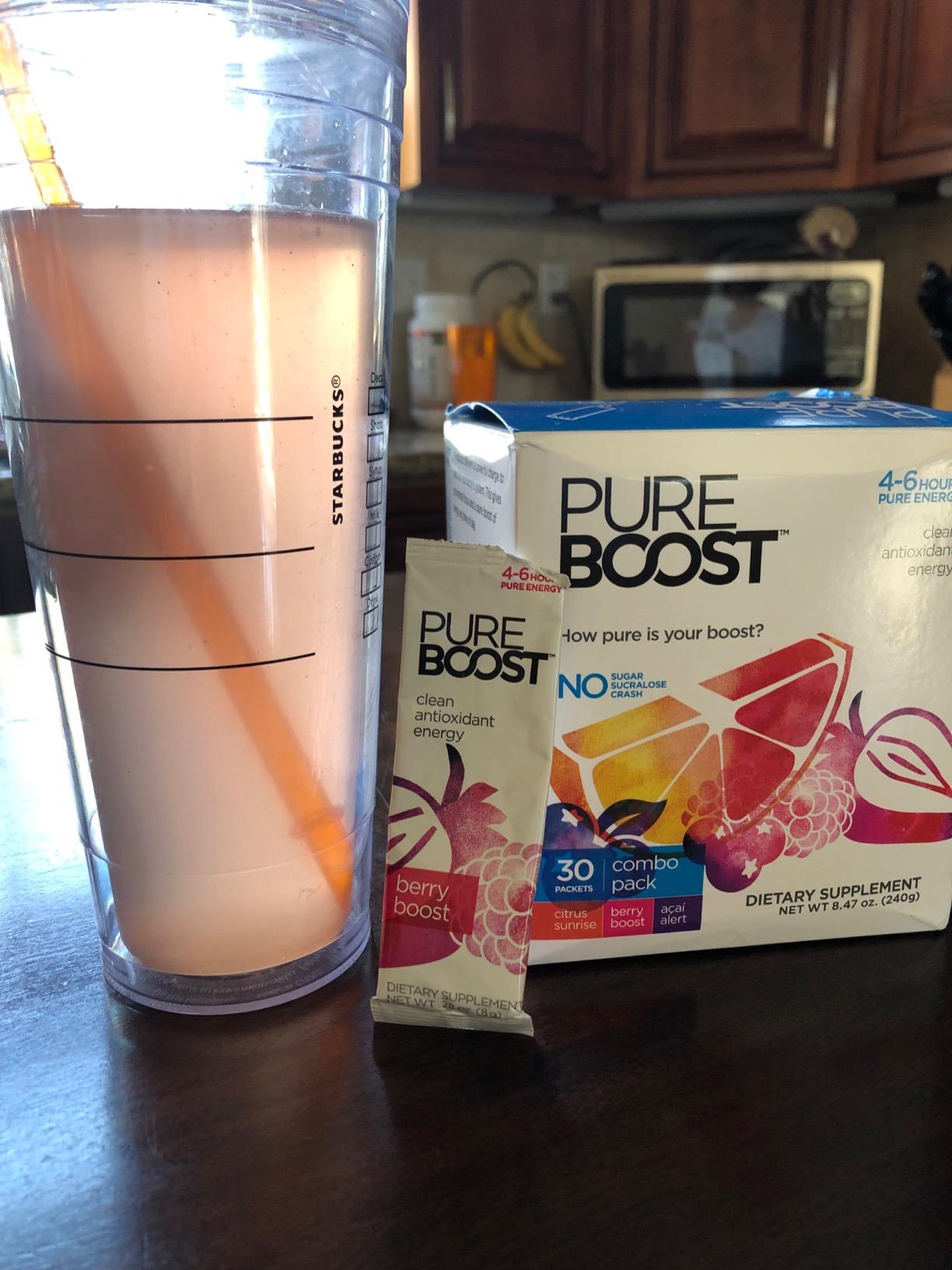 Pureboost Sugar-Free Clean Energy Booster, Combo Pack 30 Count, Refreshing Energy Drink Mix with B12 Vitamins, Electrolytes, Antioxidants, No Sucralose customer photo 1