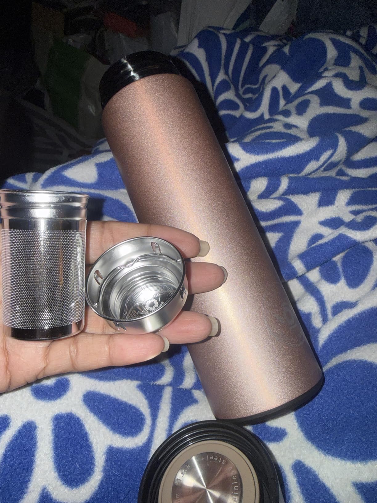 Teabloom - The ORIGINAL All-Brew Travel Tumbler & Thermos | OPRAH’s Favorite | 16oz/480ml Stainless Steel Insulated Water Bottle/Tea Flask/Cold Brew Coffee Mug customer photo 1