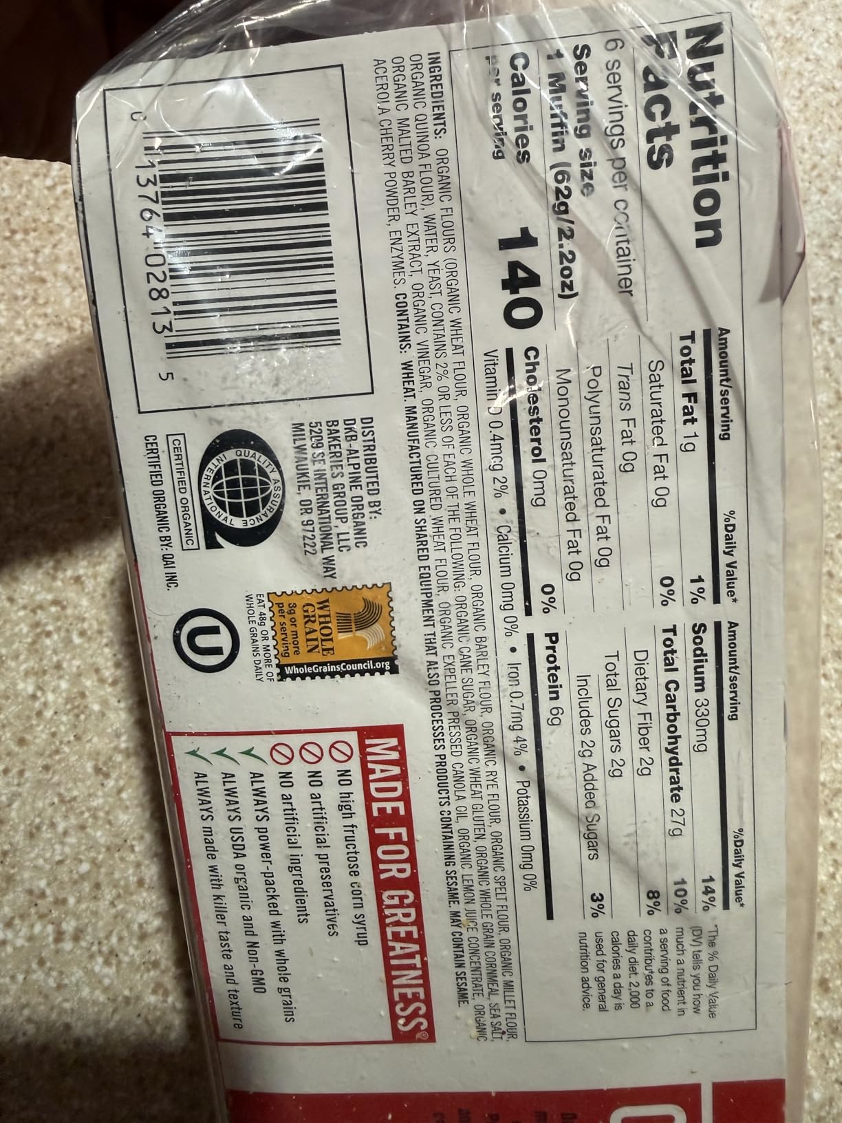Dave's Killer Bread Killer Classic English Muffins, Organic English Muffins, 6 Count customer photo 2