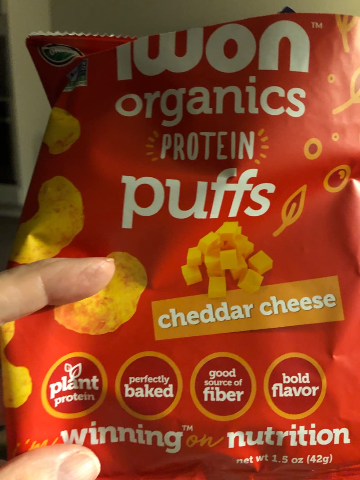 Organic Protein Puffs - 6g Protein - Cheddar Cheese (8 Bags) customer photo 2