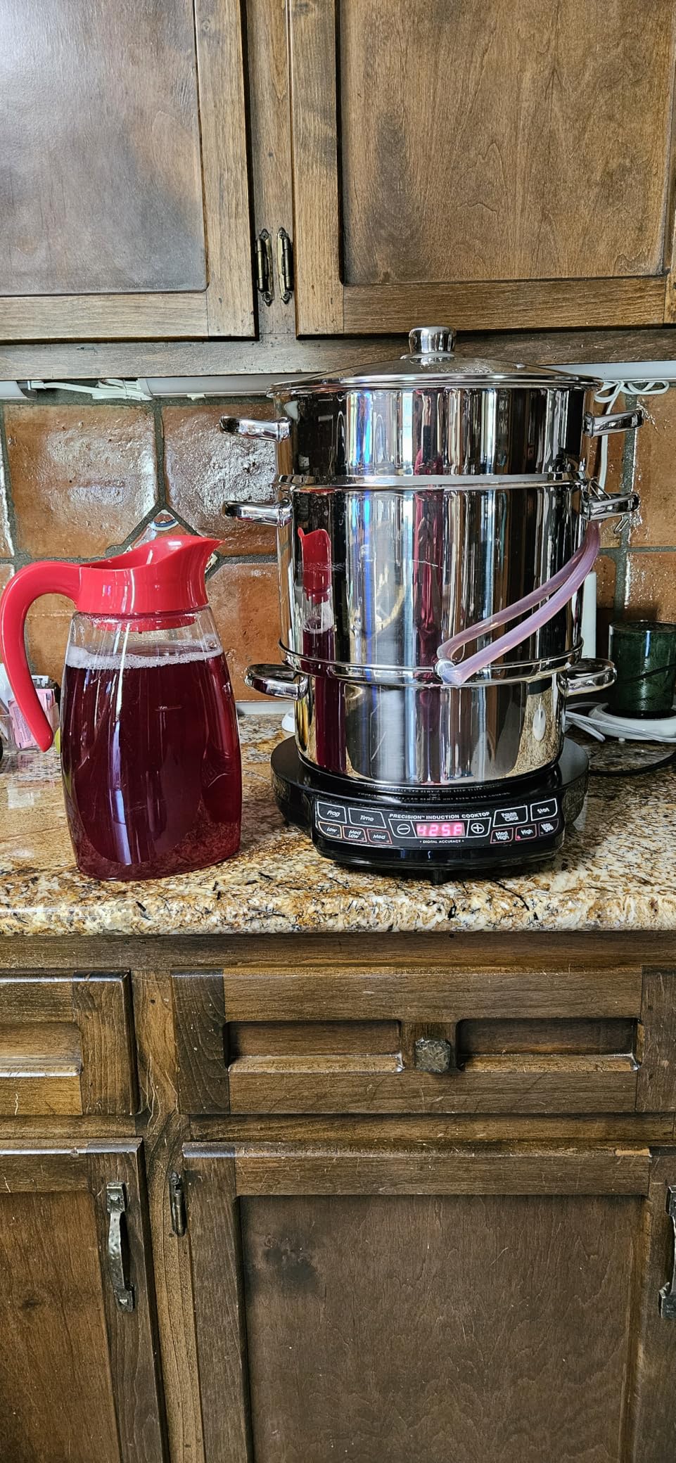 Giantex 11 Quart Juice Steamer Fruit Vegetables Juicer Steamers w/Tempered Glass Lid, Hose, Clamp, Loop Handles Stainless Steel customer photo 2