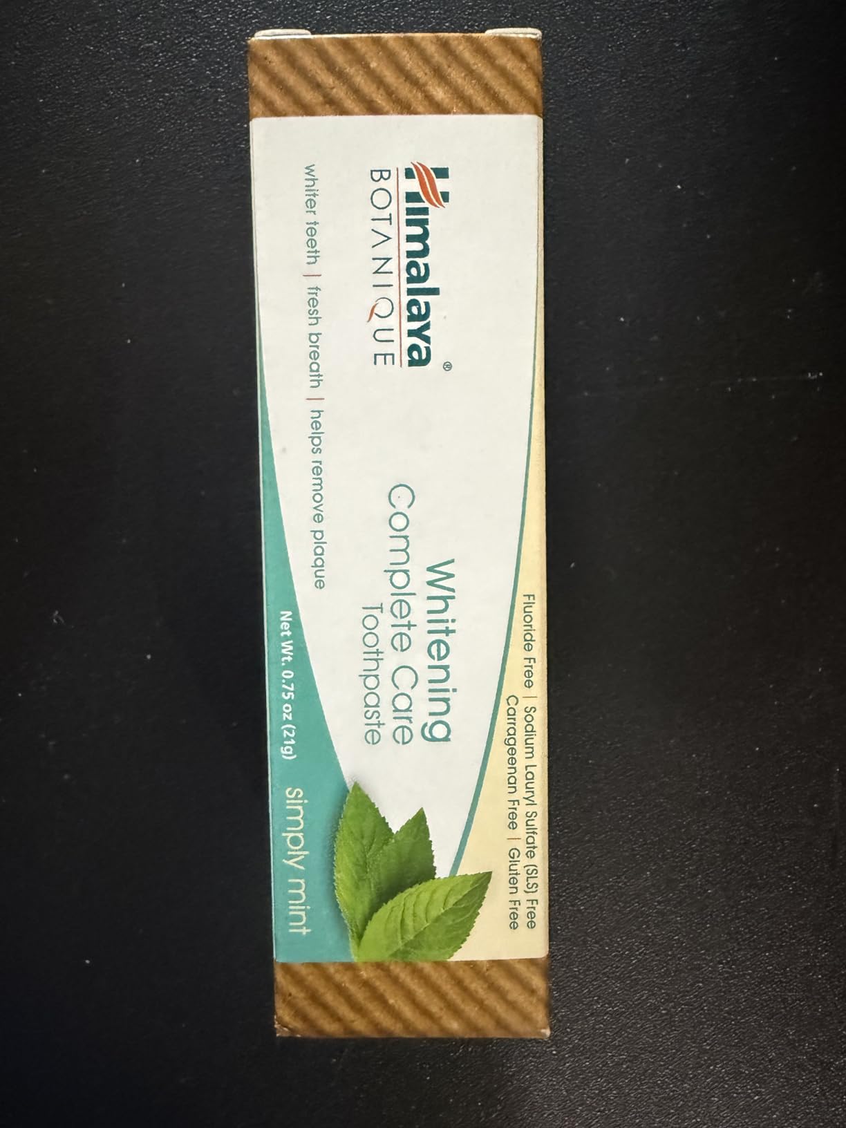Himalaya Botanique Whitening Complete Care Toothpaste, Teeth Whitening, Fights Plaque, Fluoride Free, No Artificial Flavors, SLS Free, Cruelty Free, Foaming, Simply Mint Flavor, 5.29 Oz, 2 Pack customer photo 1