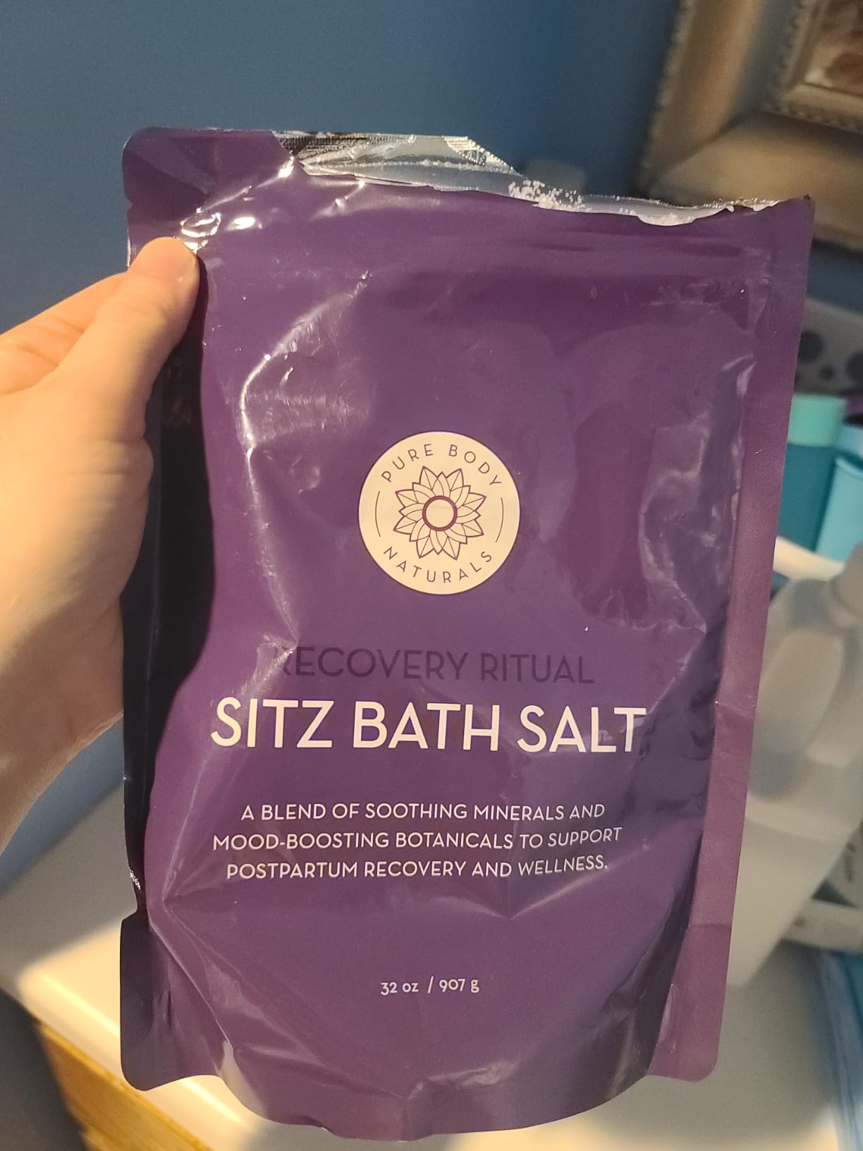 Pure Body Naturals Sitz Bath Salt - Postpartum Care and Hemorrhoid Treatment - Natural Soak for Self Care and Hemmoroid Treatment - Post Partum Essentials, 10 Oz customer photo 2