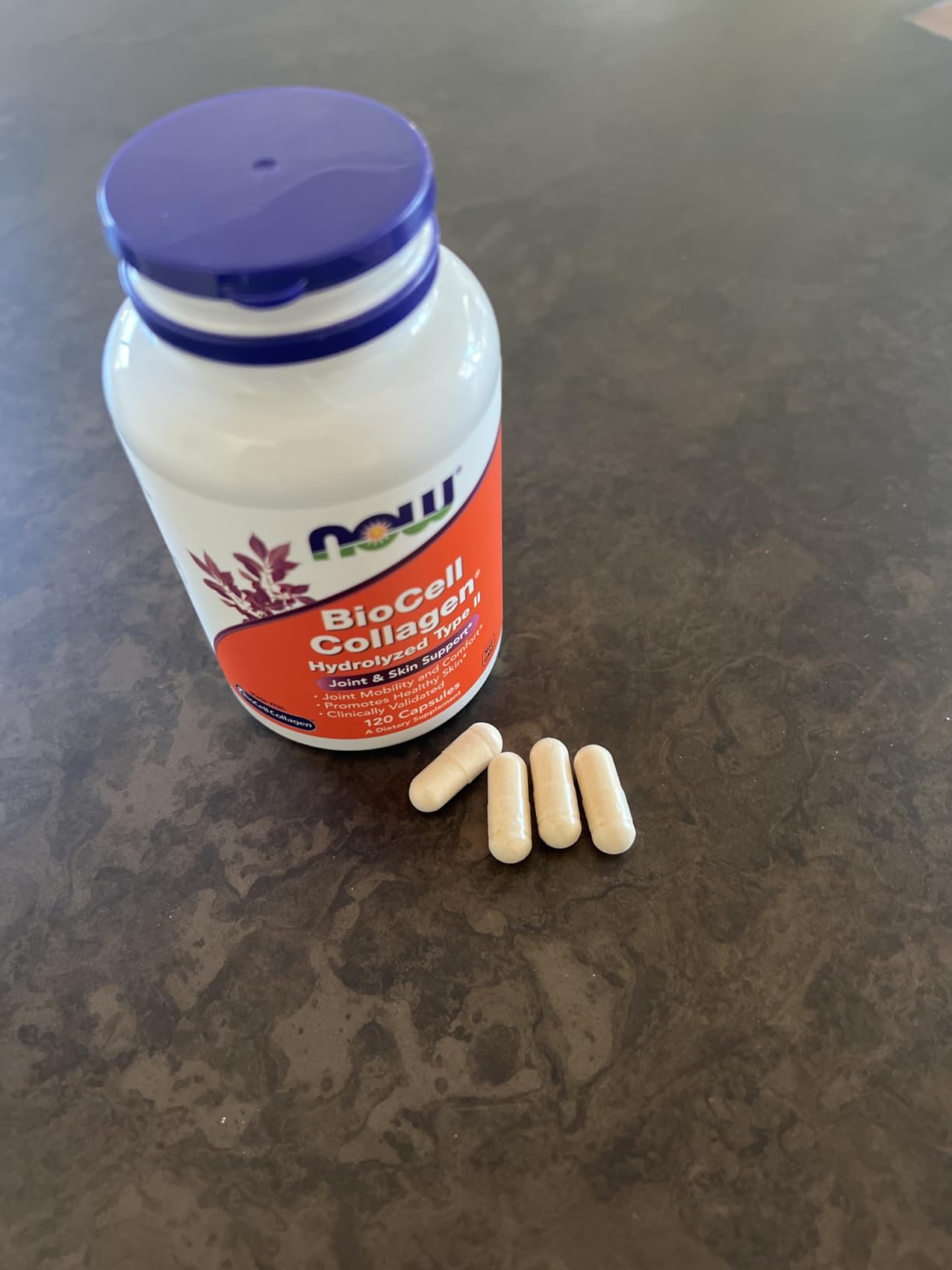 NOW Foods Supplements, BioCell Collagen Hydrolyzed Type II, Clinically Validated, 120 Veg Capsules customer photo 2