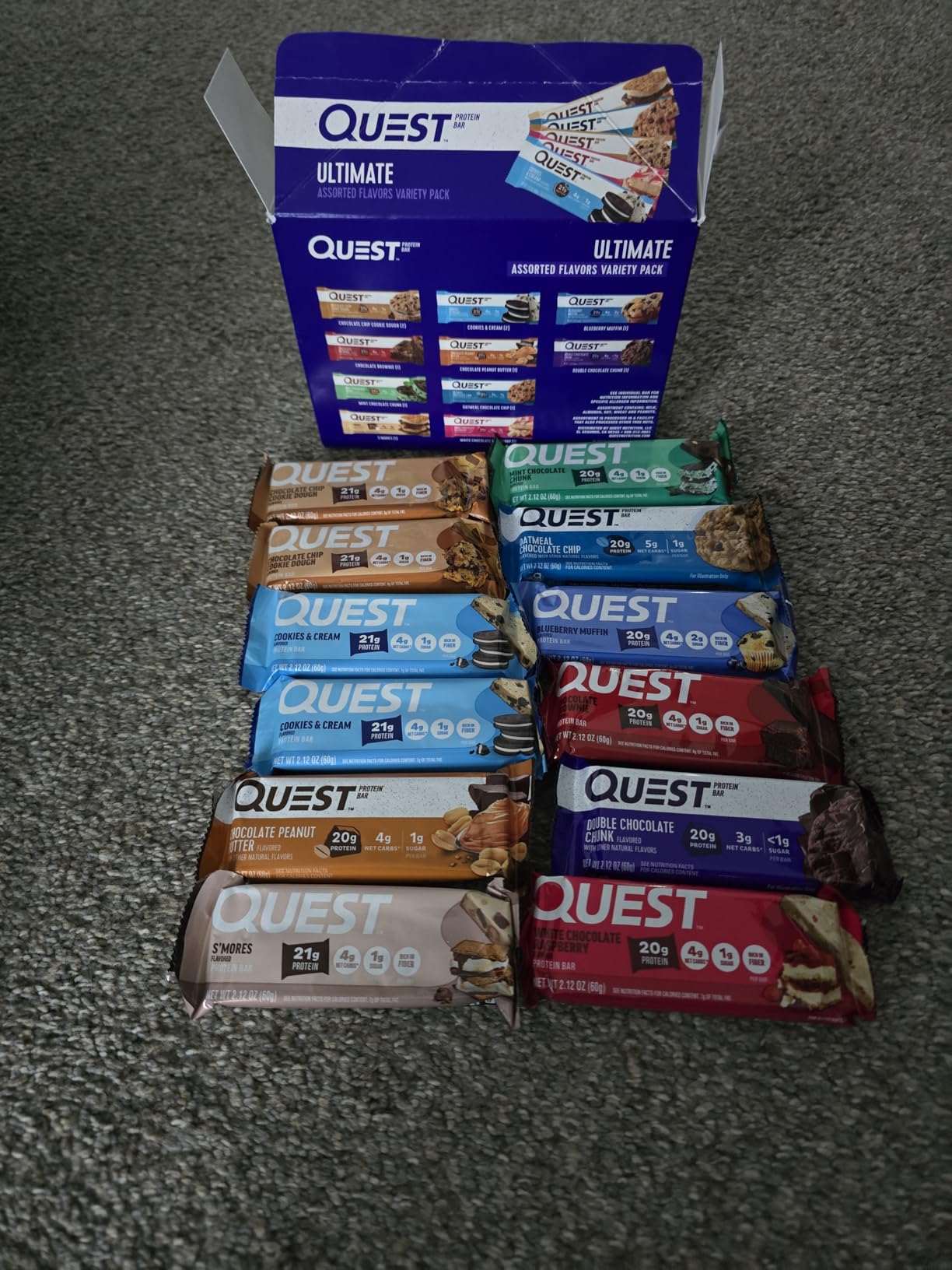 Quest Nutrition Ultimate Variety Pack Protein Bars, High Protein, Low Carb, Gluten Free, Keto Friendly, 12 Count customer photo 1