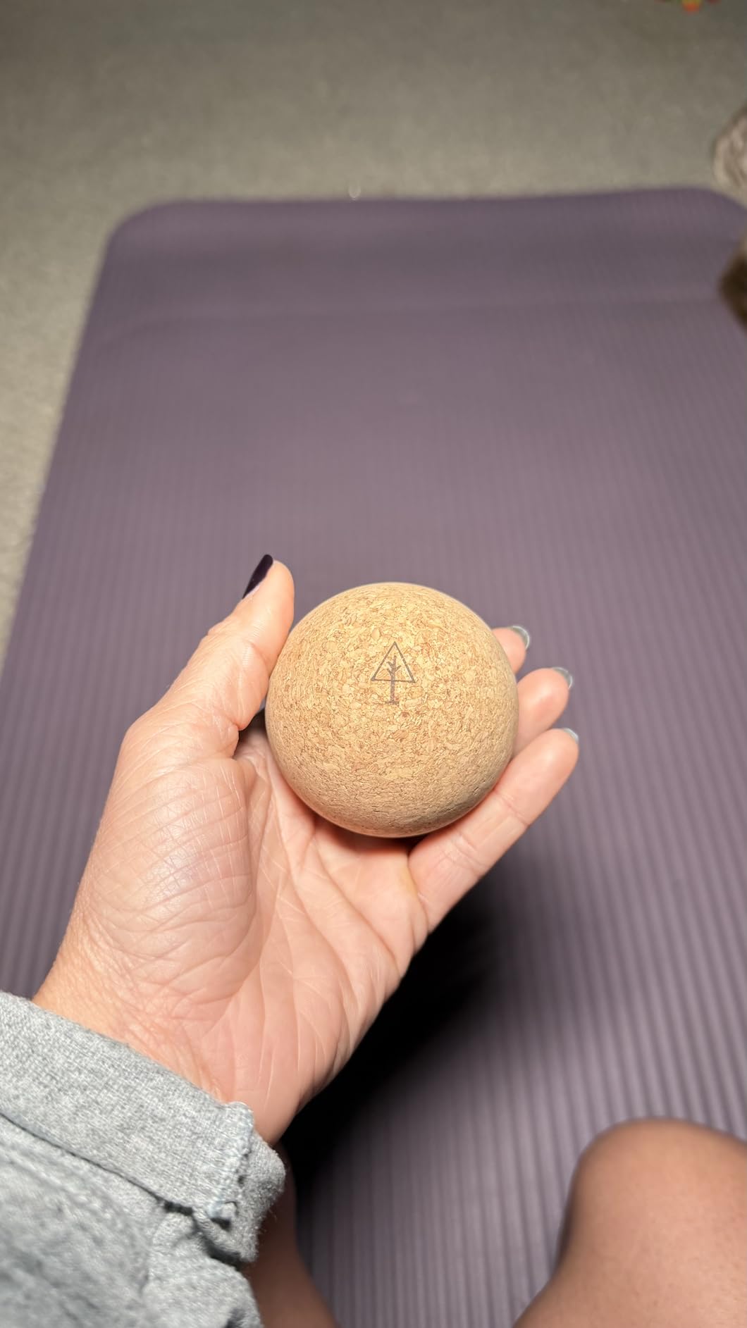 Travel Cork Massage Ball | Lightweight, Sustainable Alternative to Lacrosse Ball for Muscle Pain Relief (1.9 Inch (Pack of 2), Sanded Cork) customer photo 1