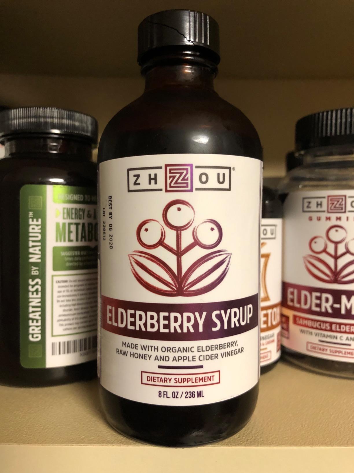 Zhou Nutrition Elder-Mune+ Syrup - Organic Black Elderbery Syrup for Adults, Immune Support Elixir with Apple Cider Vinegar, Echinacea Tincture, Natural Wellness - 8 Fl Oz Glass Bottle customer photo 2
