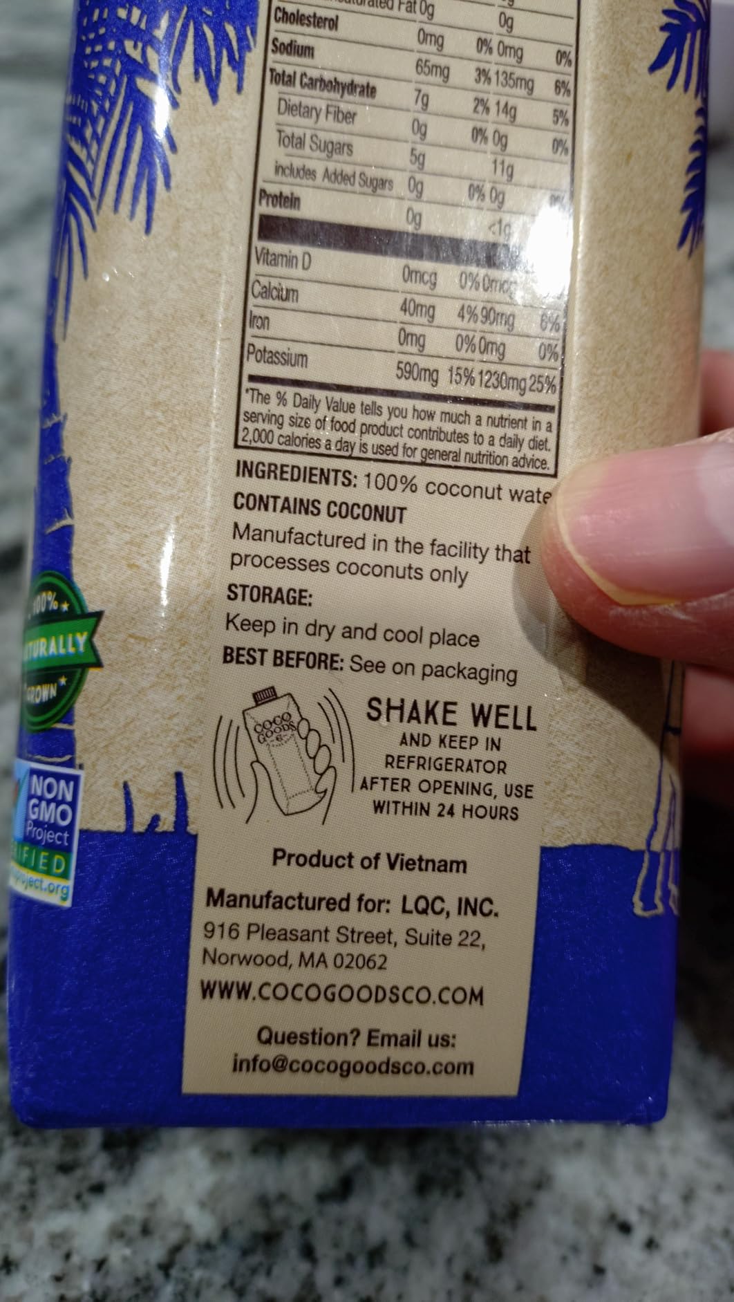 CocoGoodsCo Vietnam Single-Origin 100% Natural Coconut Water, Non-GMO, Never from Concentrate (16.9 fl. oz, 12 pack) customer photo 1
