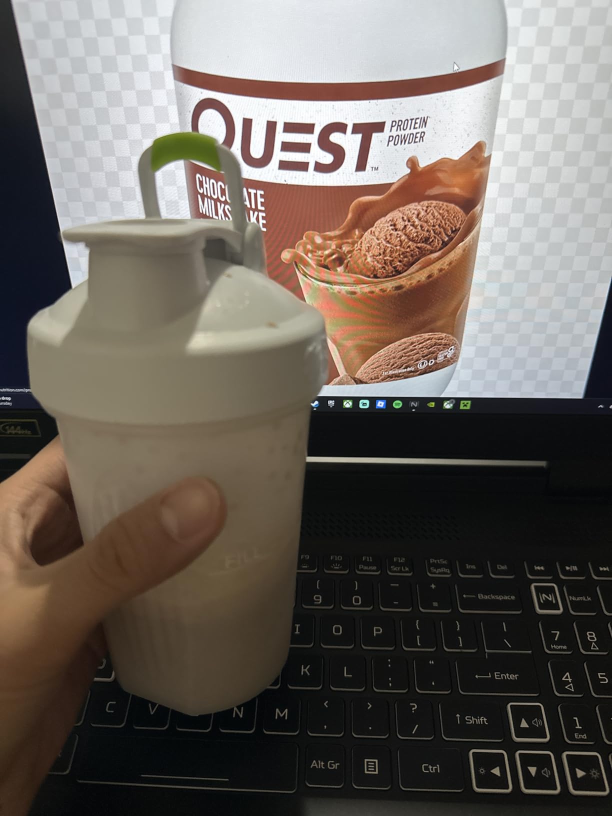 Quest Nutrition Chocolate Milkshake Protein Powder, 22g Protein, 2g Net Carbs, 1g Sugar, Low Carb, Gluten Free, 1.6 Pound, 24 Servings customer photo 1