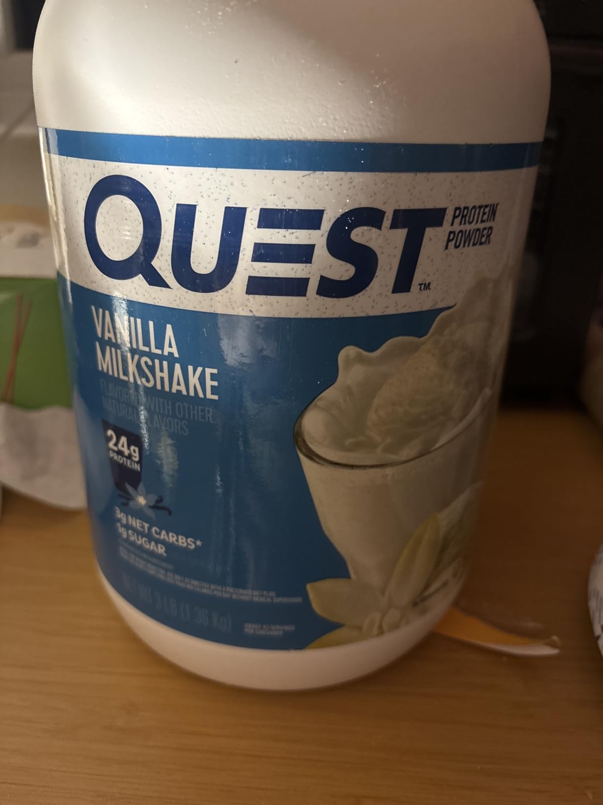 Quest Nutrition Vanilla Milkshake Protein Powder, 24g of Protein, 1g of Sugar, Low Carb, Gluten Free, 1.6 Pound, 23 Servings customer photo 2