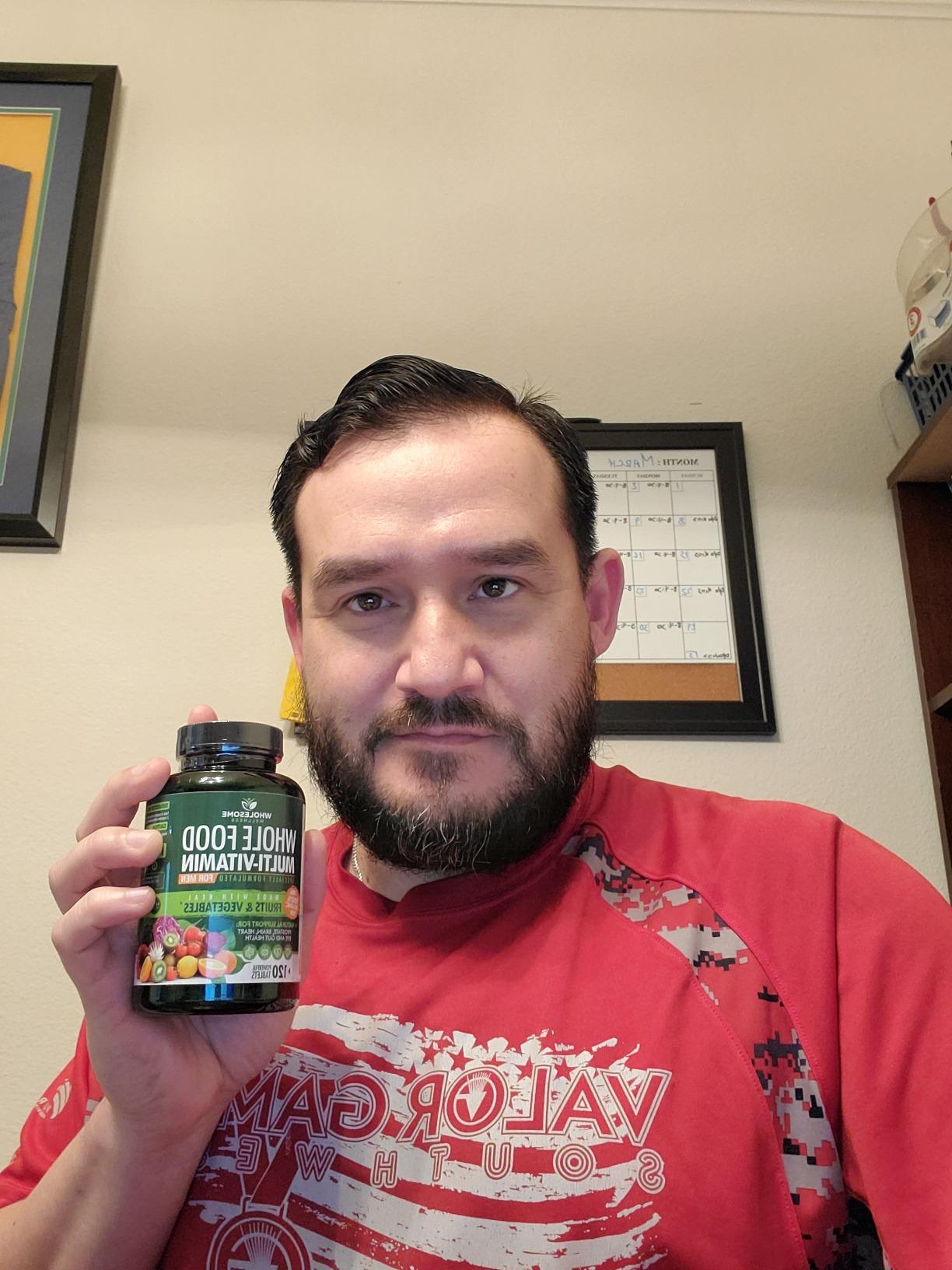 Wholesome Wellness Whole Food Multivitamin for Men - Natural Multi Vitamins, Minerals, Organic Extracts - Vegan Vegetarian - 120 Tablets customer photo 1