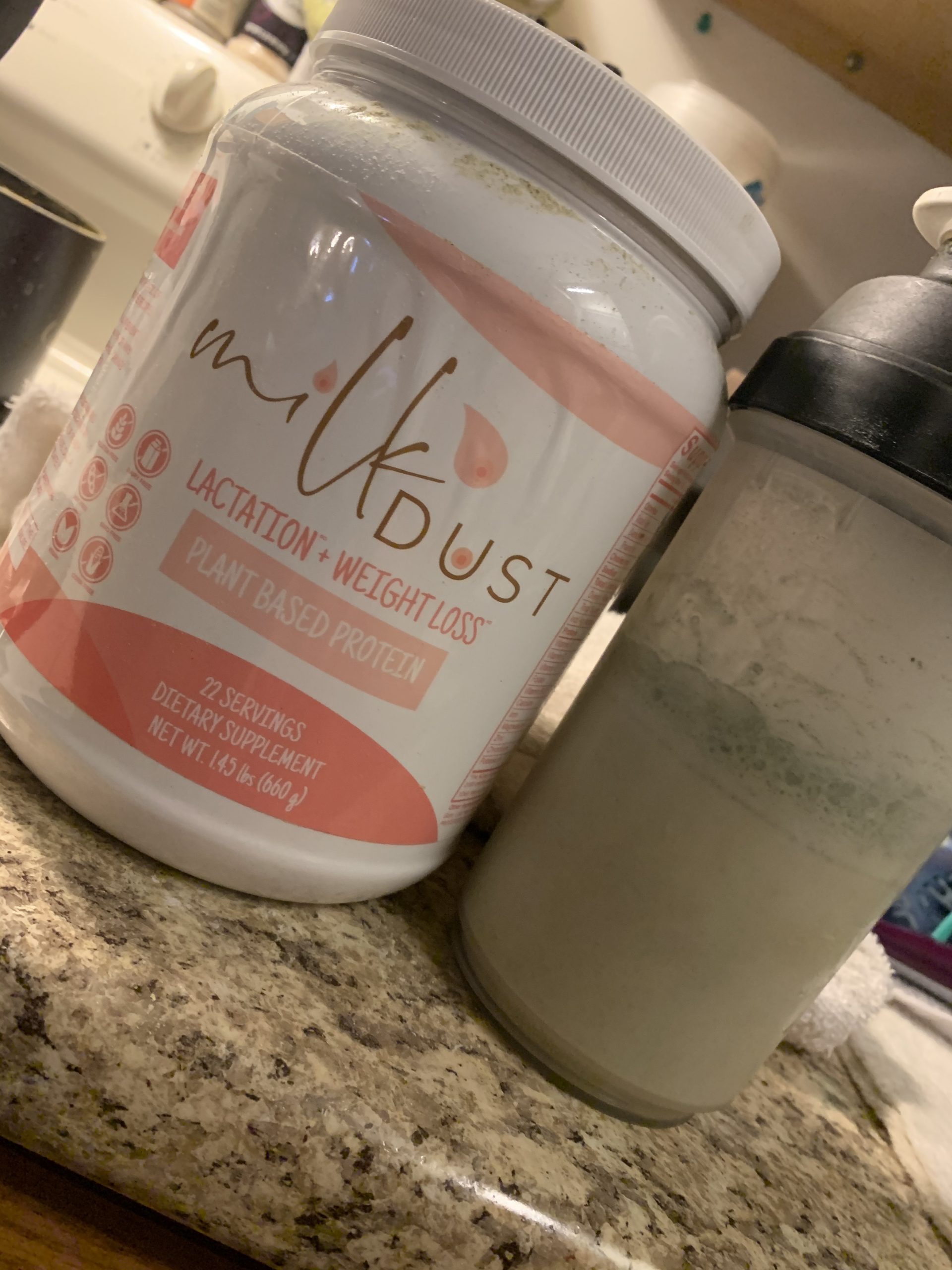 Milk Dust Lactation Protein Powder for Breastfeeding Moms, 16g Protein, Vegan Pea Protein, Dairy-Free, Supports Milk Supply & Energy, Vanilla, 660g, 22 Servings customer photo 1