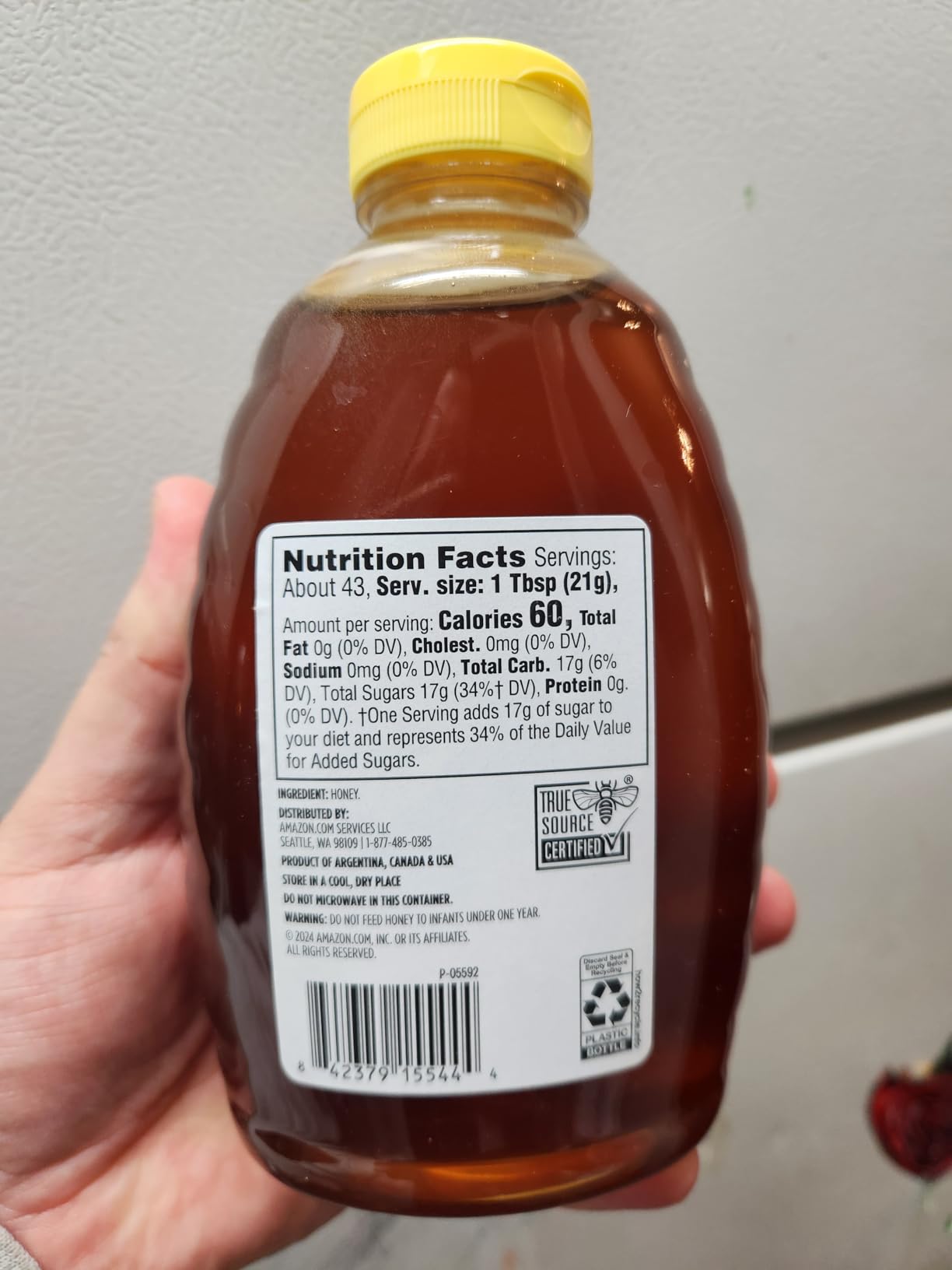 Amazon Grocery, Raw Wildflower Honey, 2 Lb customer photo 2
