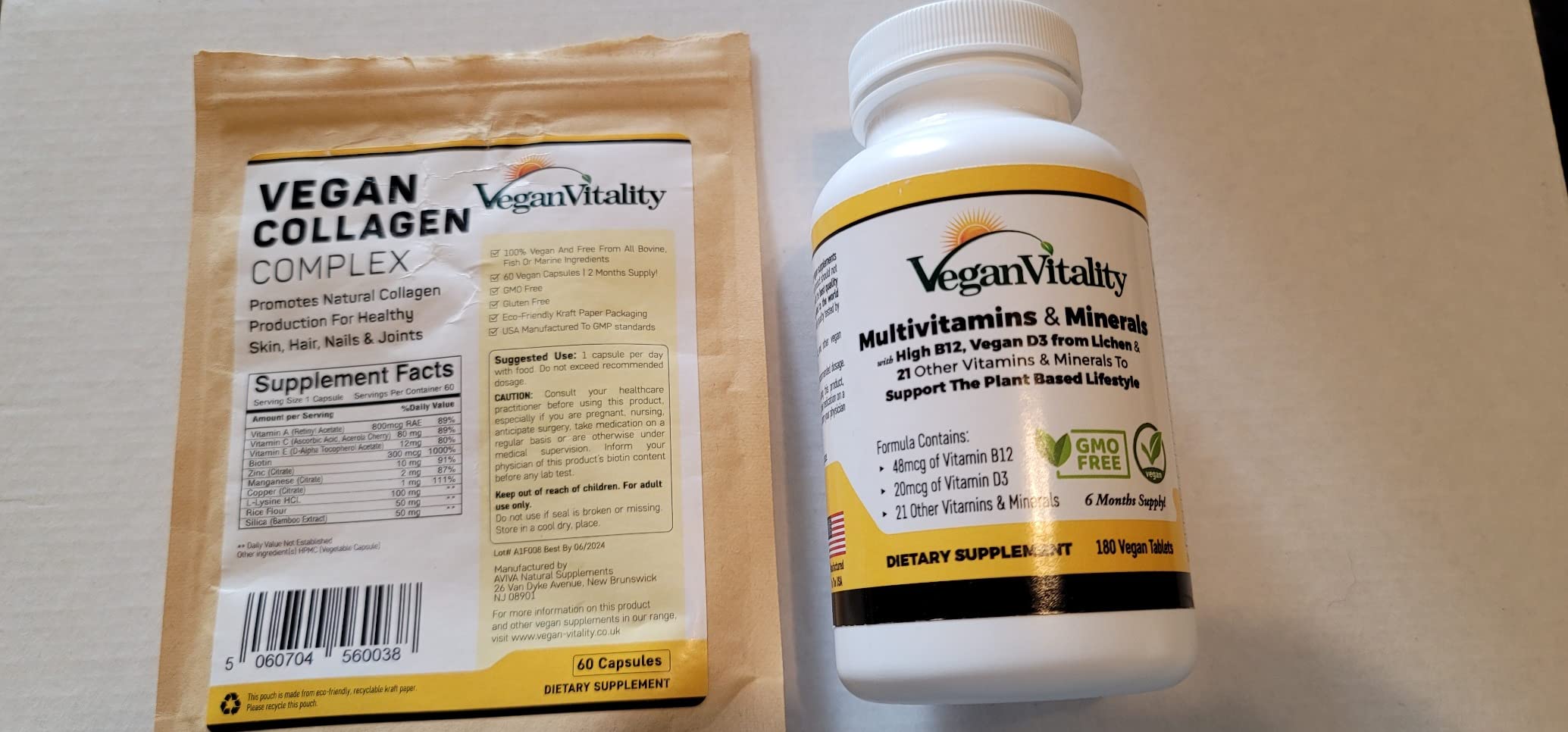 Vegan Vitality Multivitamins & Minerals for Women and Men with High Strength Vitamin B12, D3 & K2. 180 Vegan Multivitamin Tablets - 6 Months Supply customer photo 2