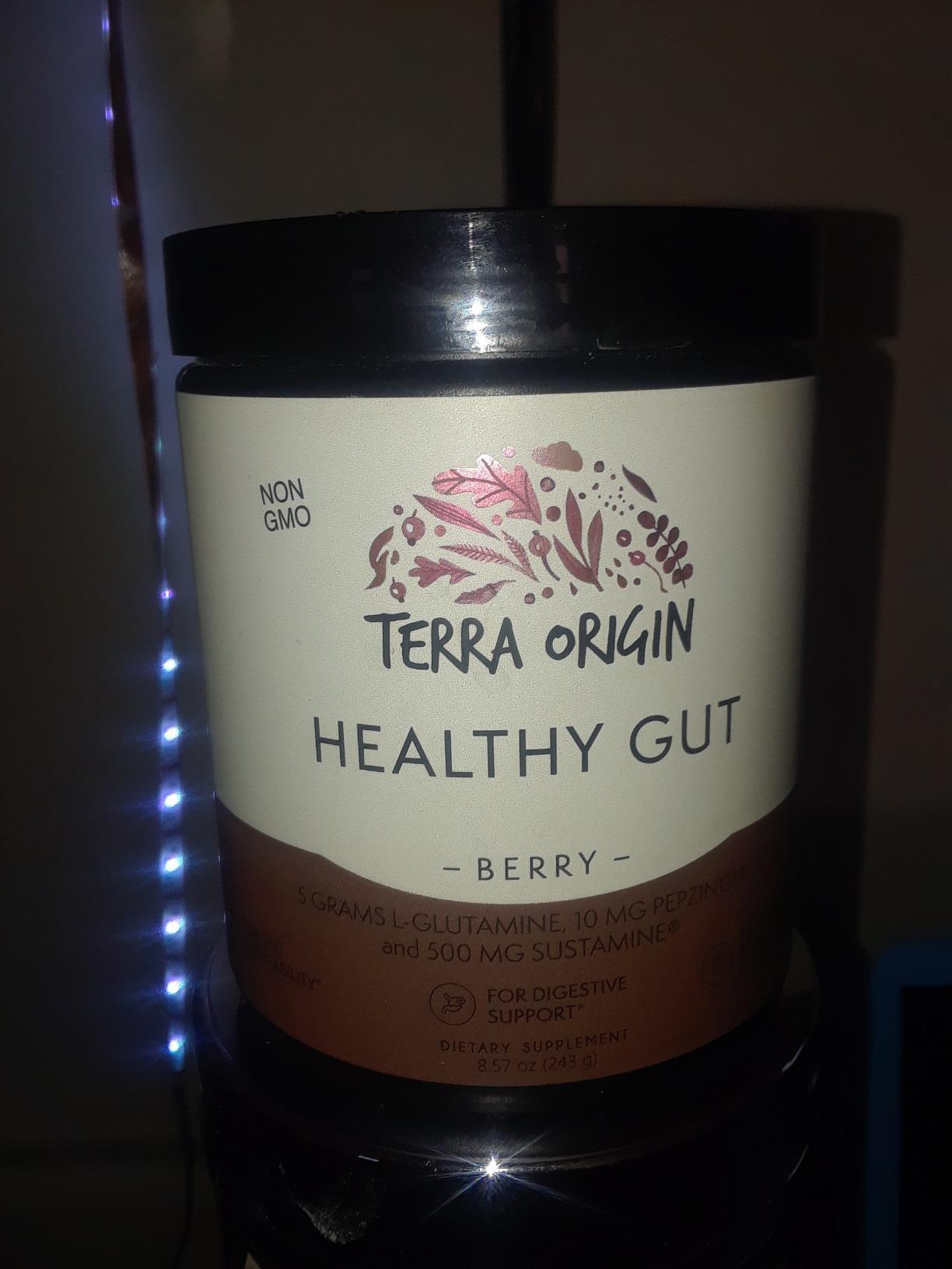 TERRA ORIGIN Healthy Gut Powder (Berry Flavor) | 30-Servings with L-Glutamine, Zinc, Glucosamine, Slippery Elm Bark, Marshmallow Root and More! customer photo 1