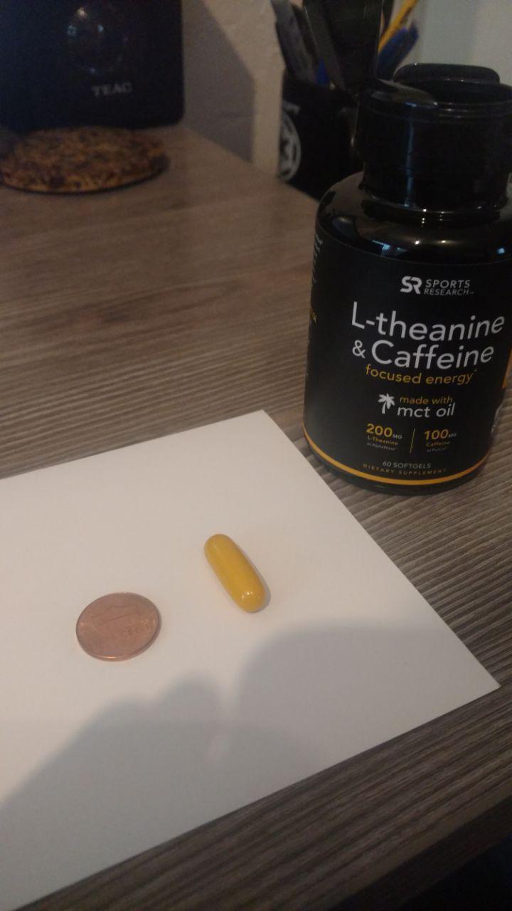 Sports Research L-Theanine Supplement with Caffeine & Coconut MCT Oil - Focused Energy, Alertness & Relaxation Without Drowsiness - 200mg L Theanine, 100mg Organic Caffeine - 60 Liquid Softgels customer photo 2
