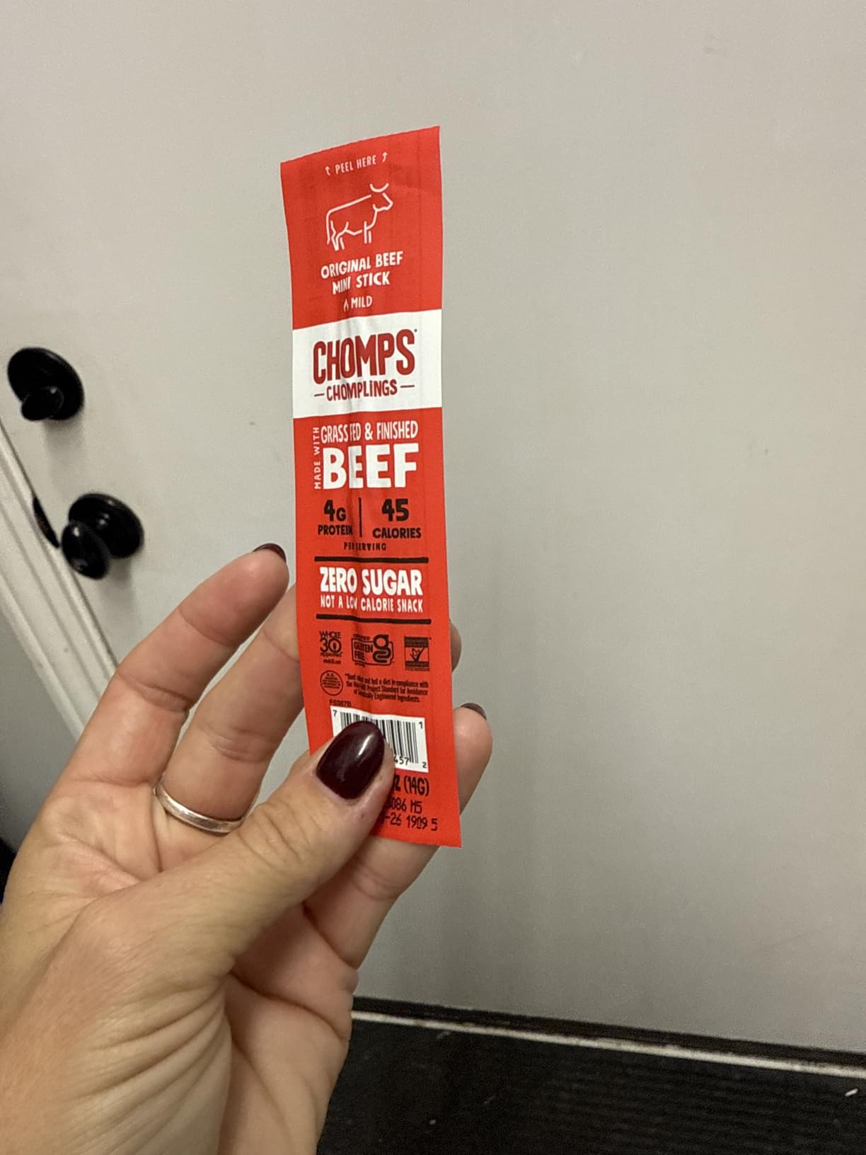 Chomps Snack Size Grass-Fed Original Beef Jerky Snack Sticks 0.5oz 24-Pack - Keto, Paleo, Whole30, 4g Lean Meat Protein, Gluten-Free, Zero Sugar Food, Non-GMO Chomplings customer photo 2