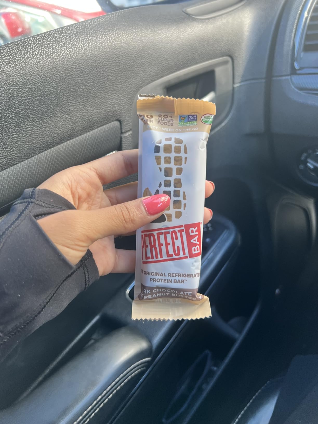 Perfect Bar Gluten-Free Dark Chocolate Chip Peanut Butter Protein Bar, 4 count, 2.3 oz customer photo 1