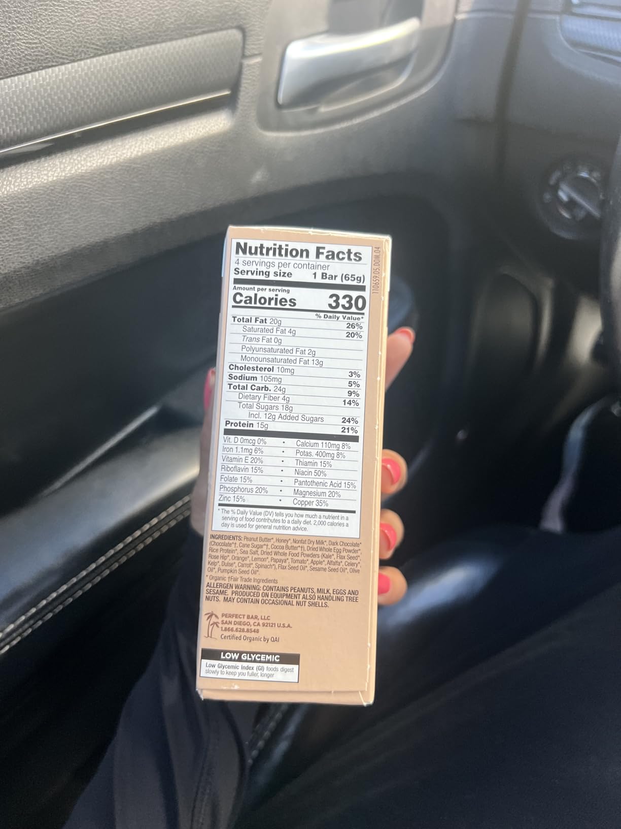 Perfect Bar Gluten-Free Dark Chocolate Chip Peanut Butter Protein Bar, 4 count, 2.3 oz customer photo 2