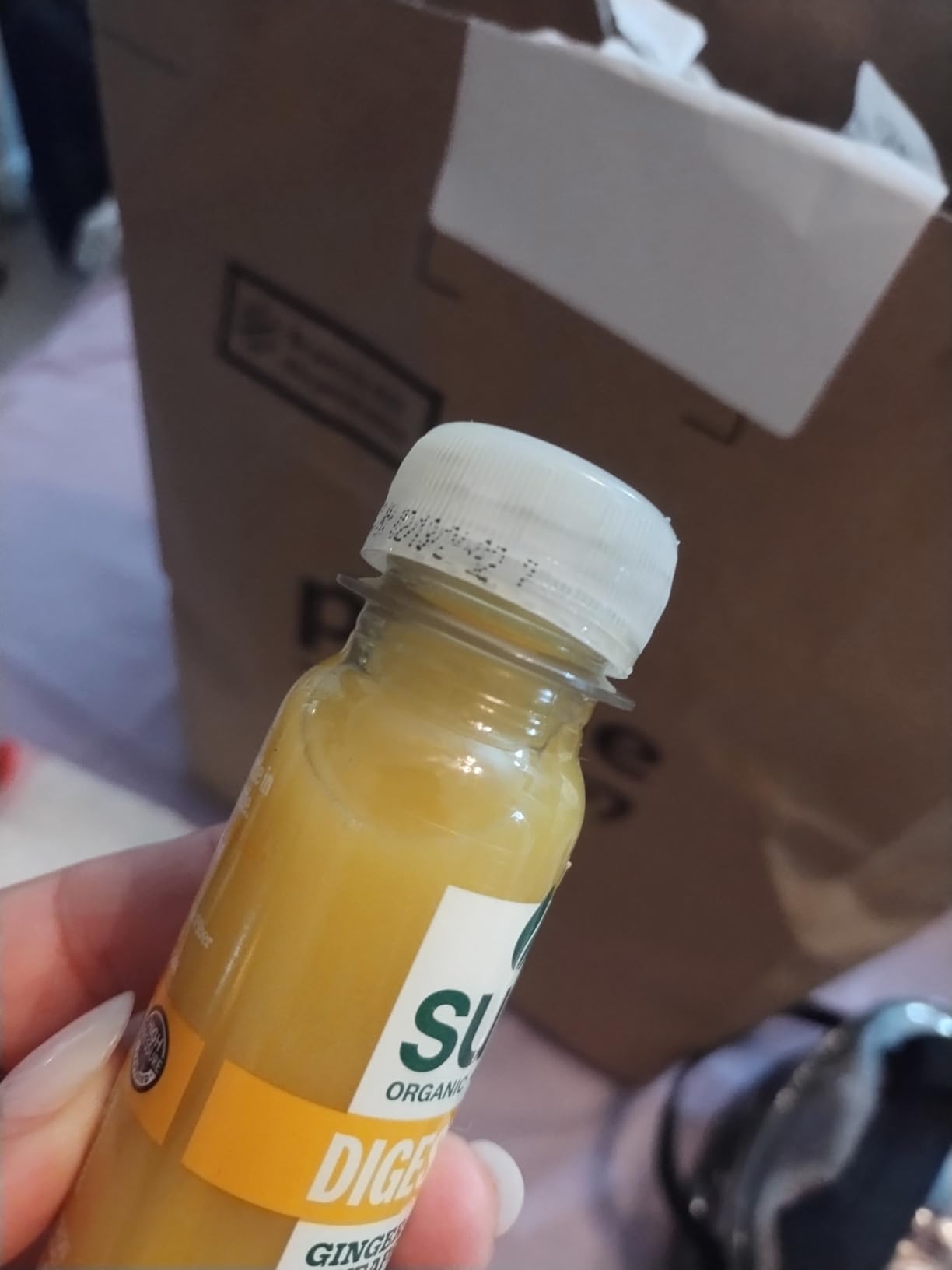 Suja Organic Digestion Shot with Ginger, Apple Cider Vinegar and Ginseng, Immunity Support, Functional Shot, Cold-Pressed Juice with Live Probiotics, Plant-Based & Gluten-Free (2 Fl Oz) customer photo 1