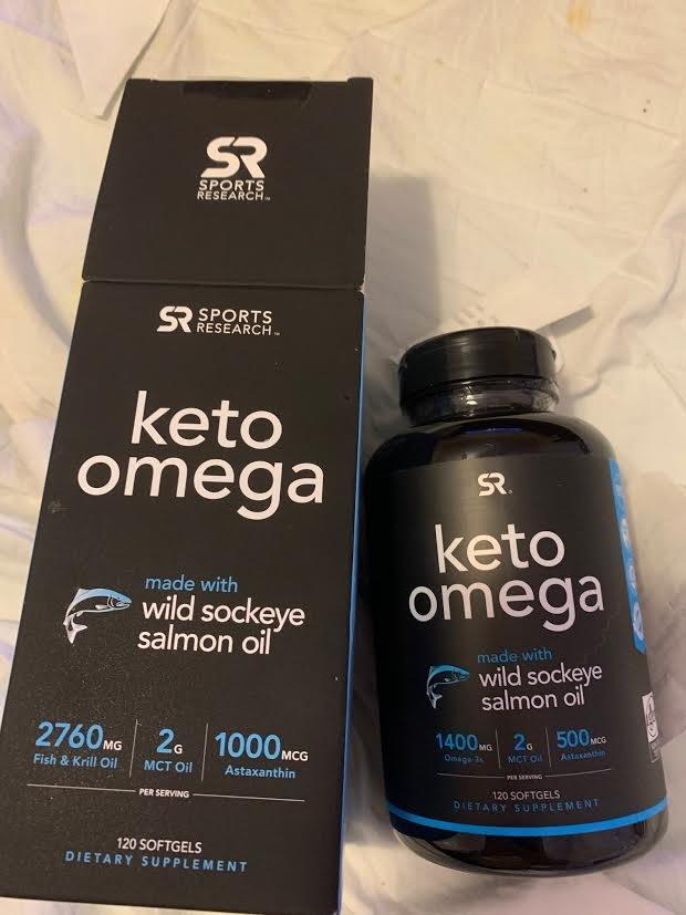 Sports Research Keto Omega Fish Oil with Wild Sockeye Salmon, Antarctic Krill Oil, Astaxanthin & Coconut MCT Oil - 1200mg of EPA & DHA per Serving - Keto Certified & Non-GMO Verified (120 Softgels) customer photo 2