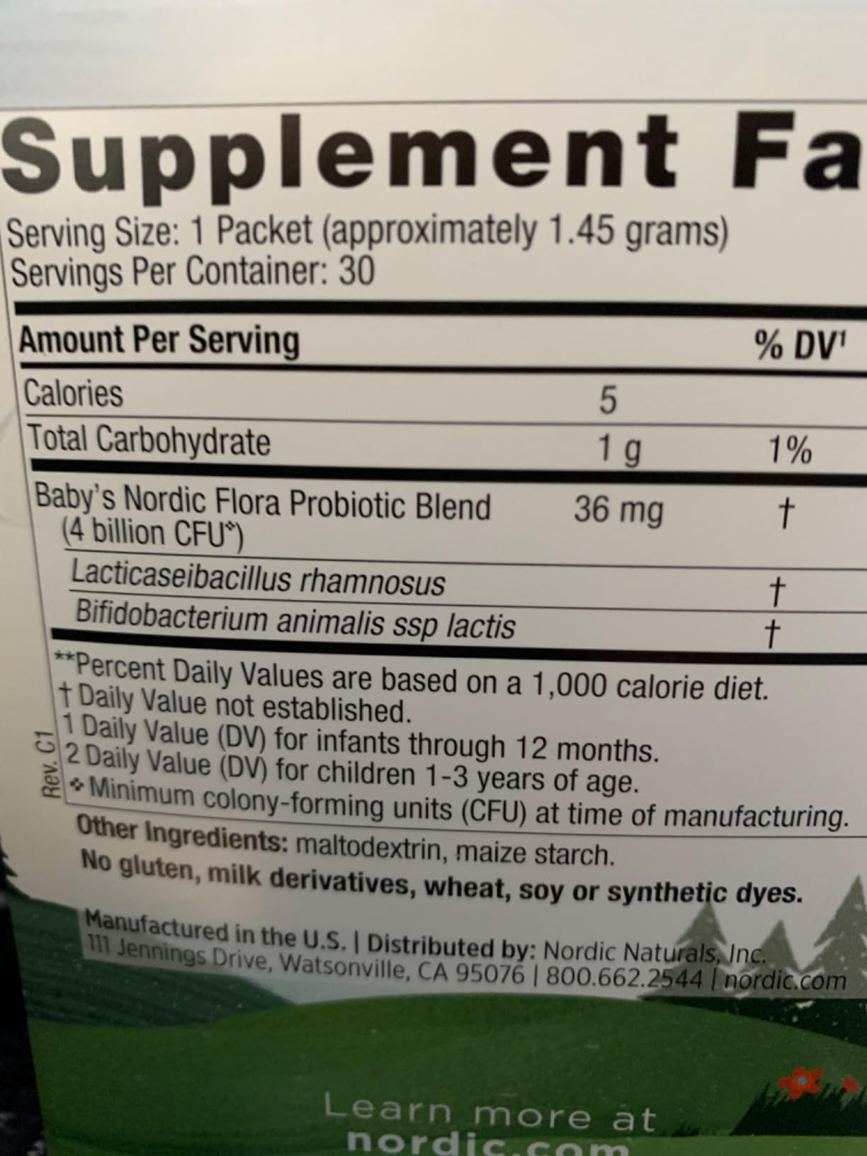 Nordic Naturals Baby's Nordic Flora Probiotic Powder, Unflavored - 30 Packets - 4 Billion CFU - Digestive Health & Immune Support for Babies & Toddlers (6 Months to 3 Years) - 30 Servings customer photo 1