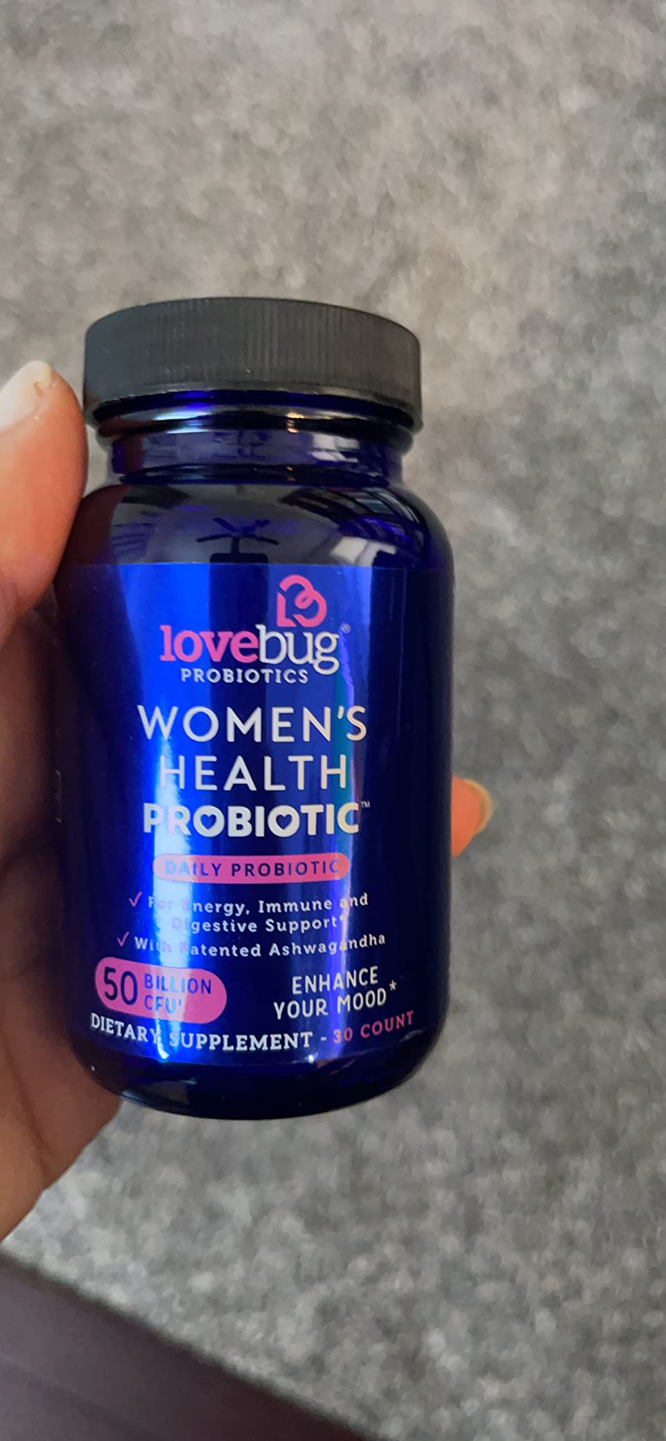 LOVEBUG Complete Mood Probiotic | 10 Clinically Studied Probiotic Strains & Patented Organic Ashwagandha for Cortisol and Serotonin Support | Natural Energy | Adaptogenic Stress-Defense | 30 Count customer photo 2
